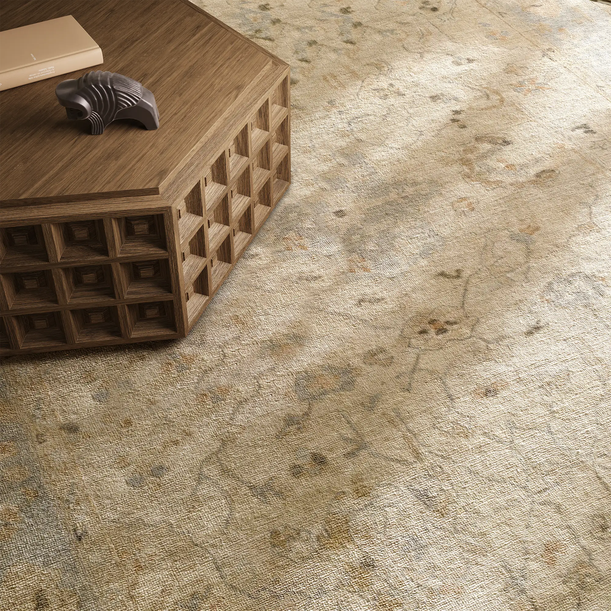 Arabesque Fleurie Handmade Wool Rug - Image 2