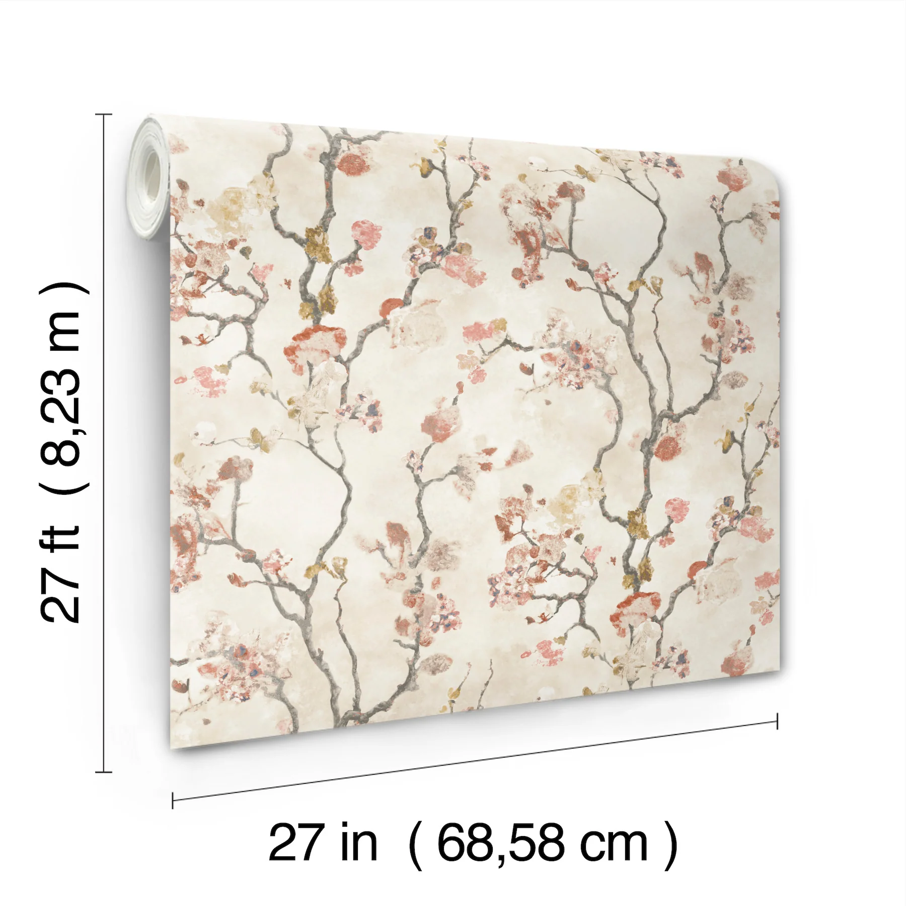 Avril Chinoiserie Coral Wallpaper - Image 4