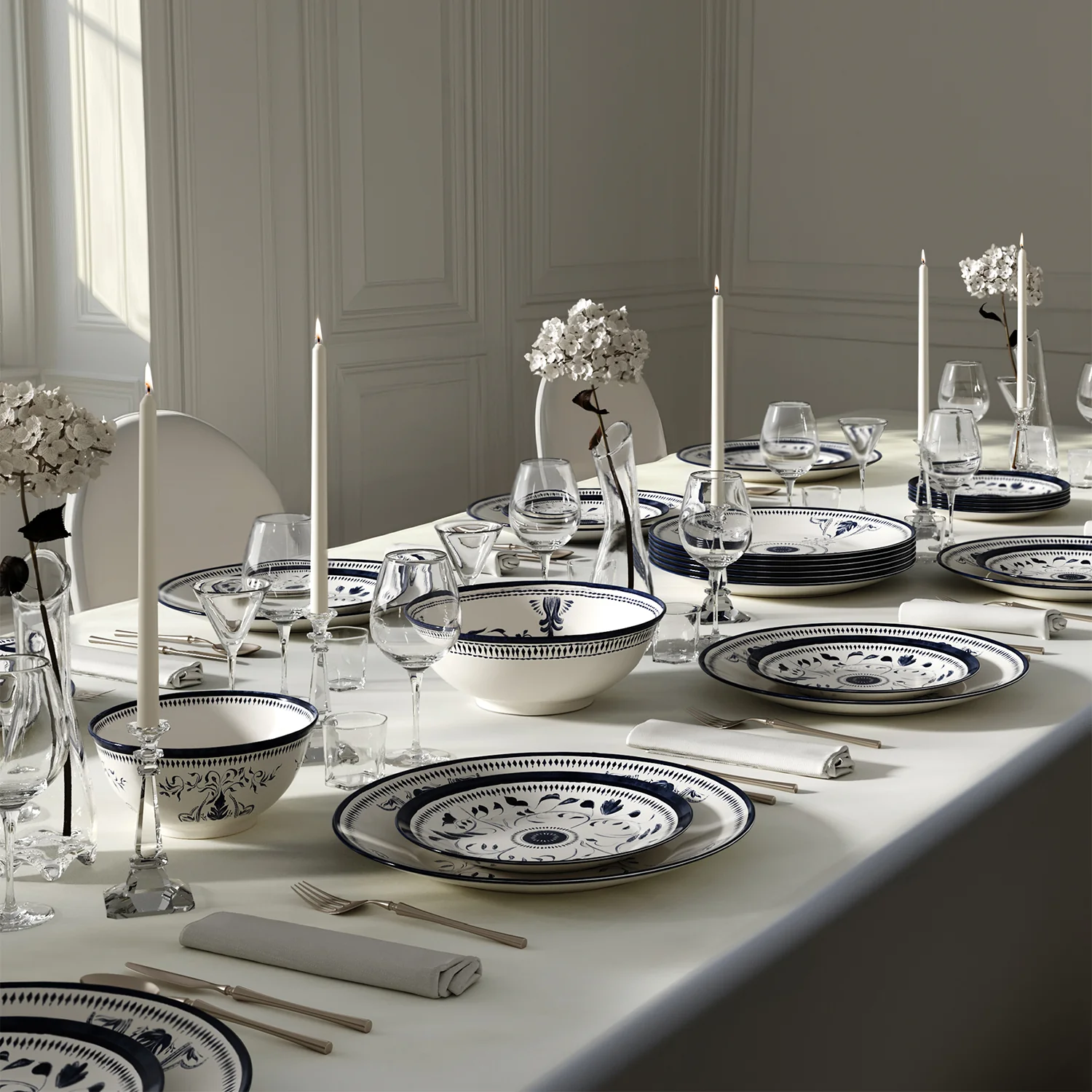 Bruges Porcelain, 16-Piece Dinnerware Set - Image 6