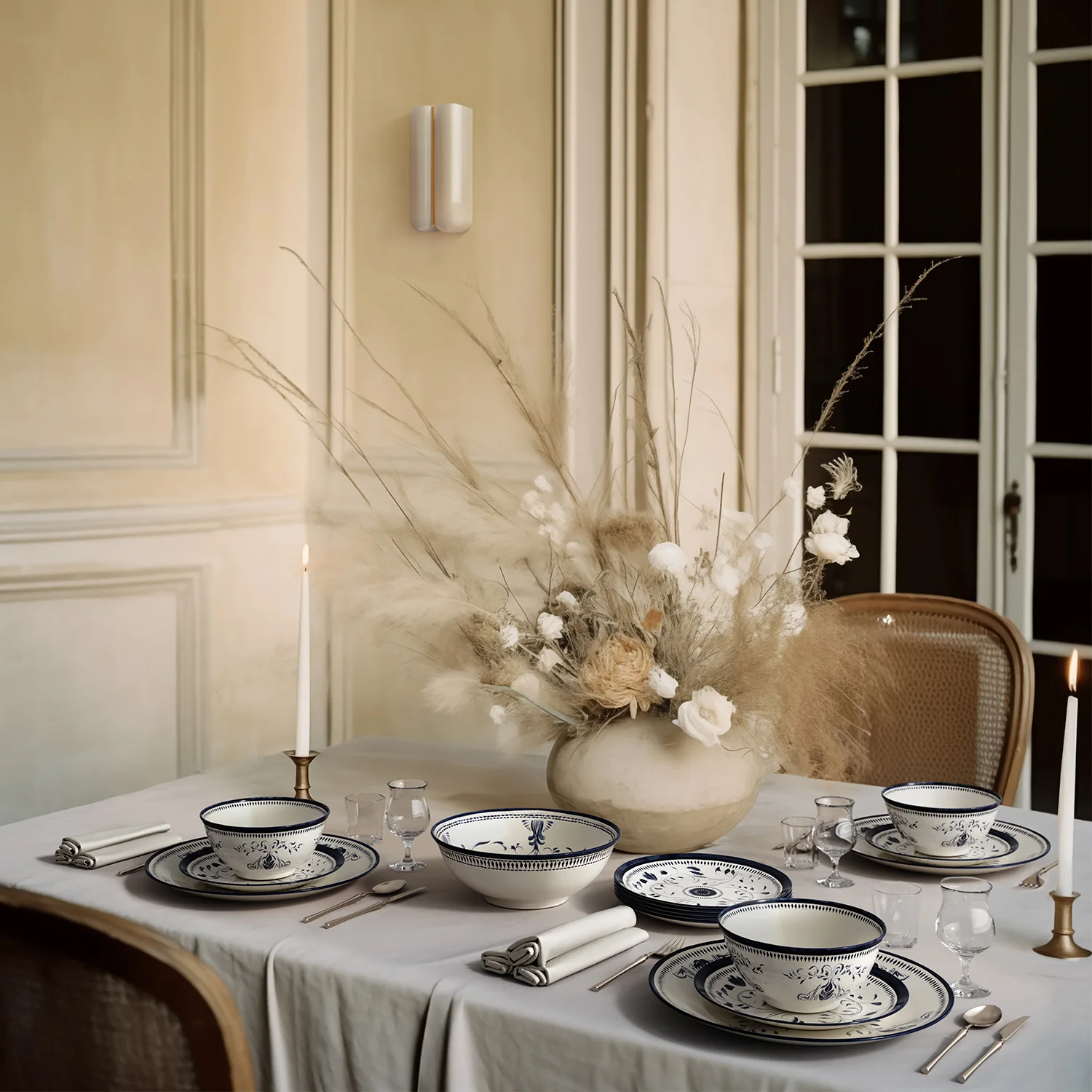 Bruges Porcelain Large Bowl, Set of 4 - Image 7