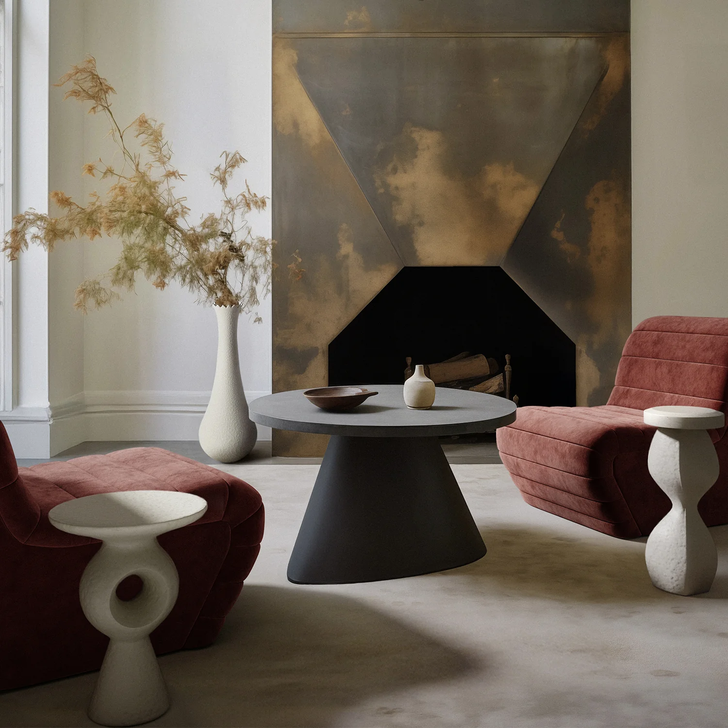 Souple Plaster Drinks Table - Image 3