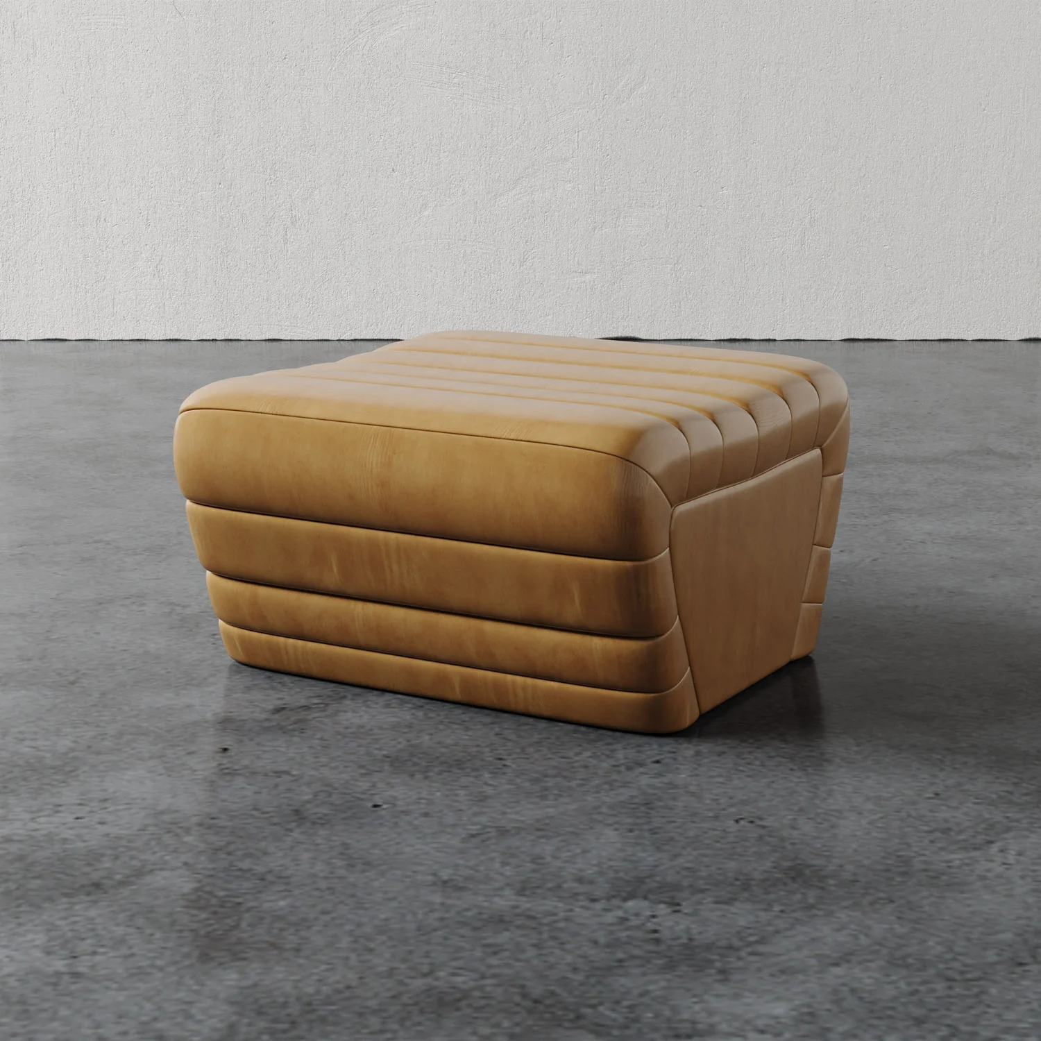 Brunoy Leather Ottoman - Image 6