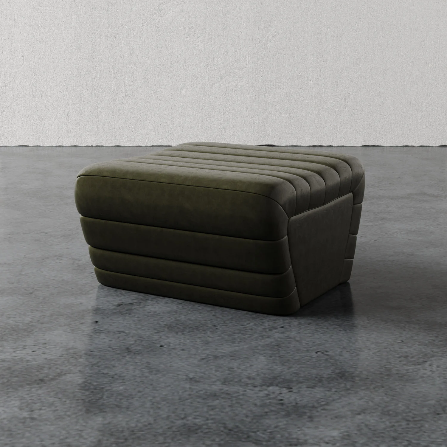 Brunoy Leather Ottoman - Image 8