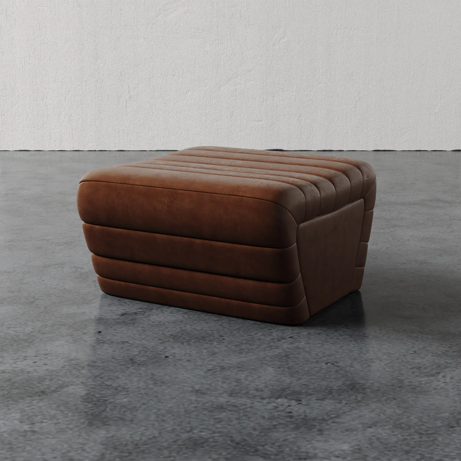 Brunoy Leather Ottoman - Image 9