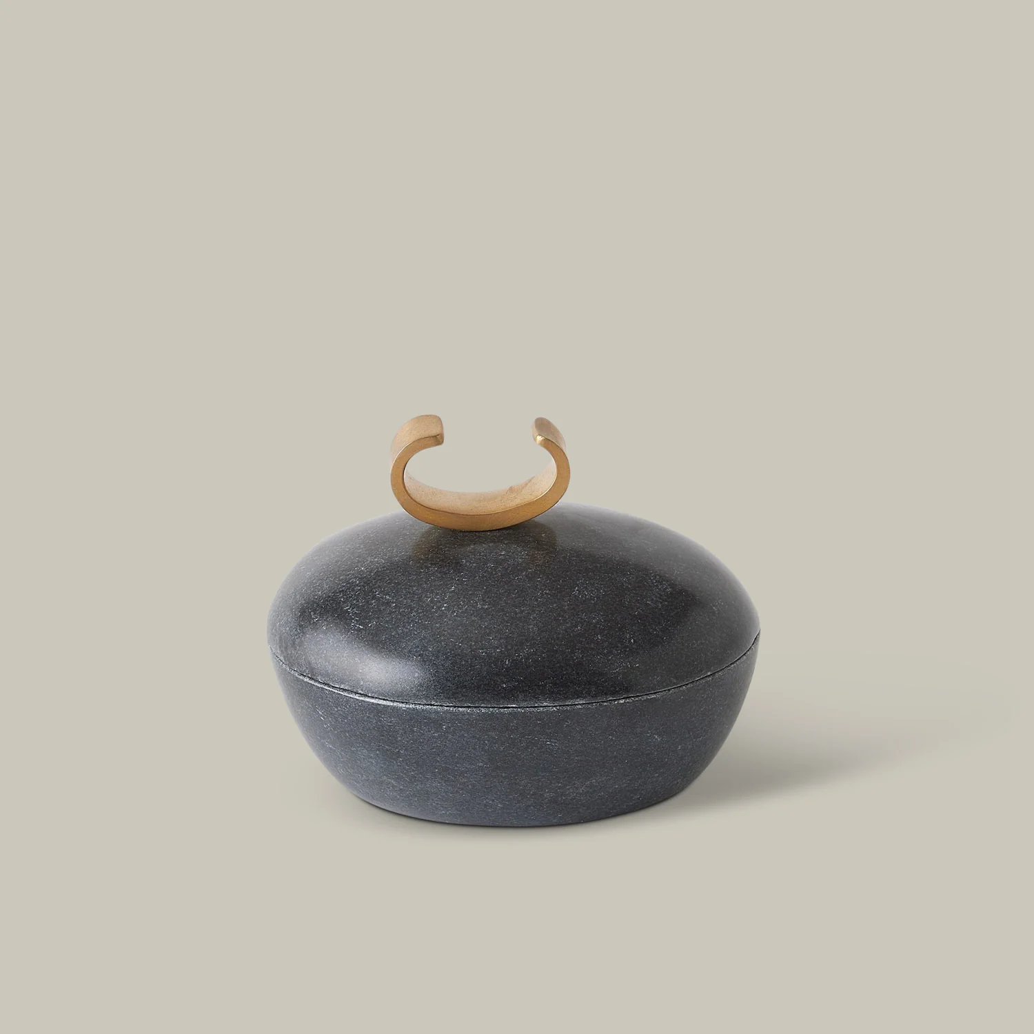 Caillou Lidded Pots (Black Marble) - Image 5