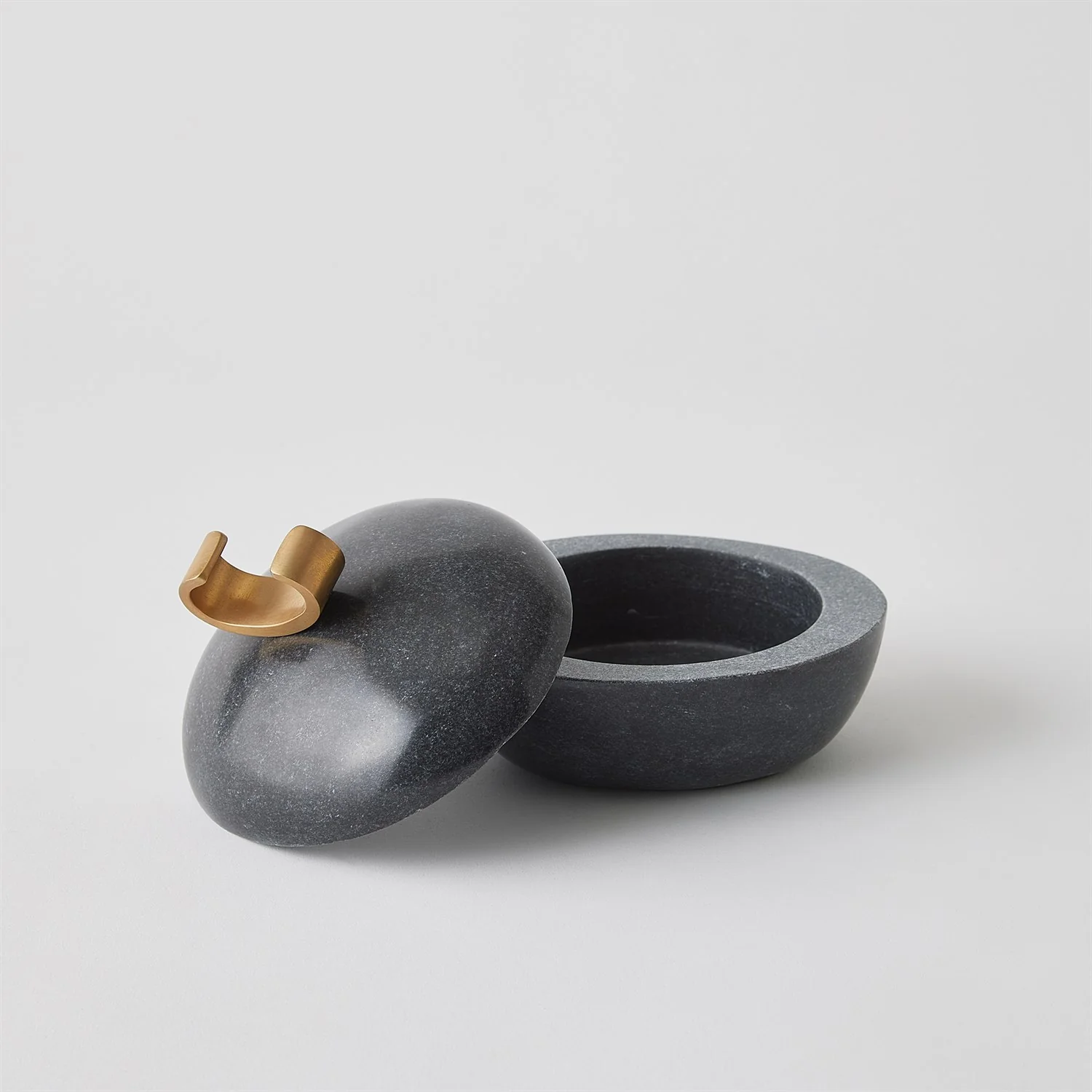 Caillou Lidded Pots (Black Marble) - Image 6