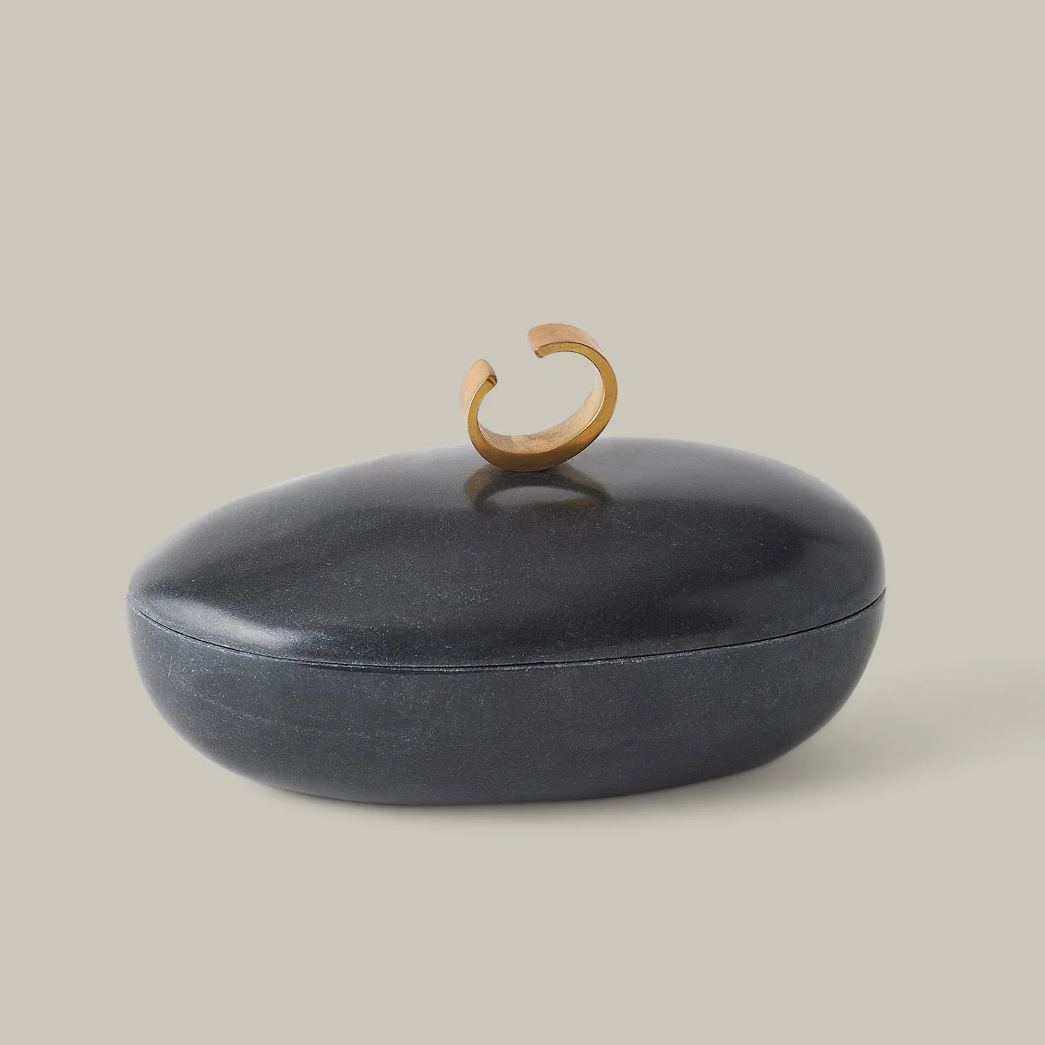 Caillou Lidded Pots (Black Marble) - Image 7