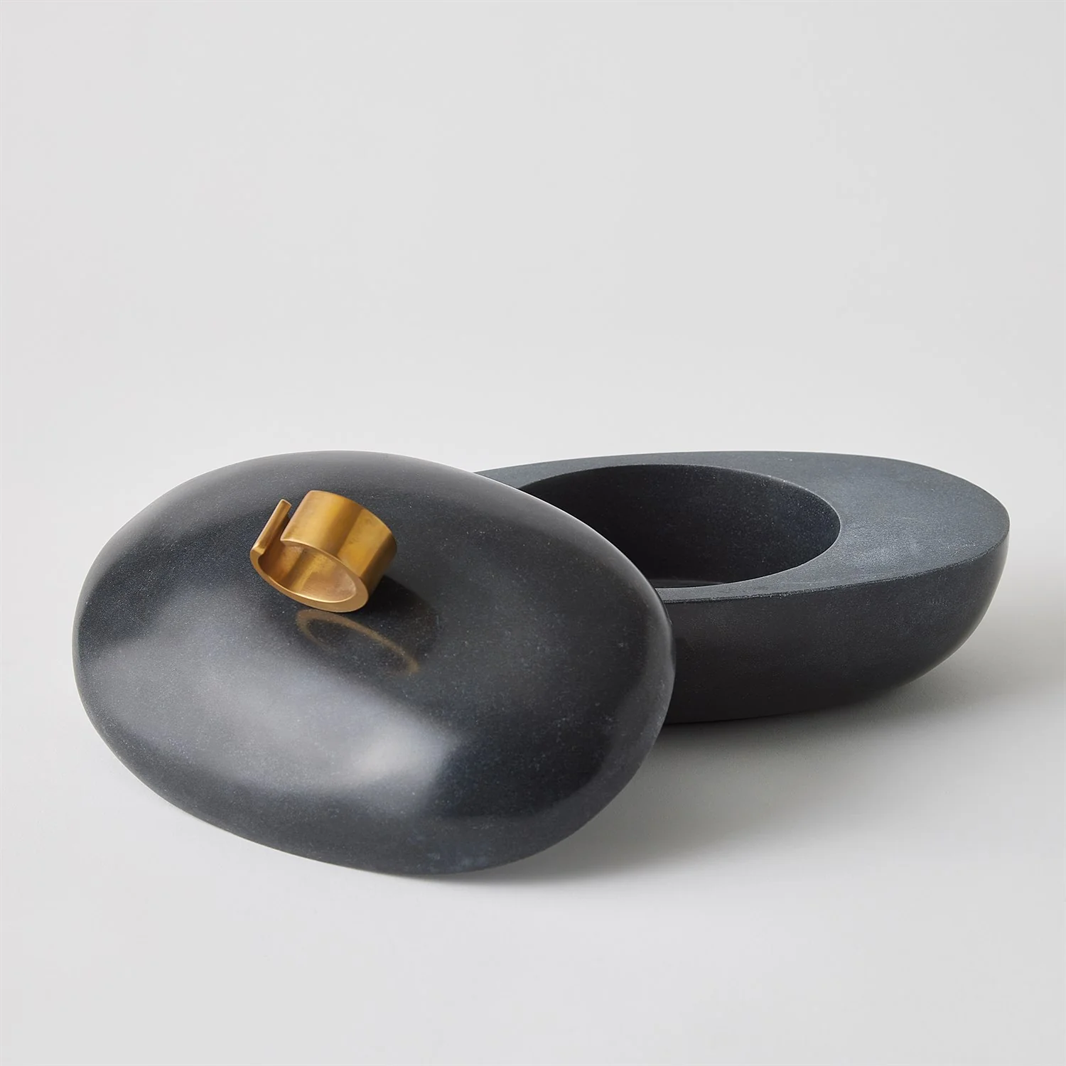 Caillou Lidded Pots (Black Marble) - Image 8
