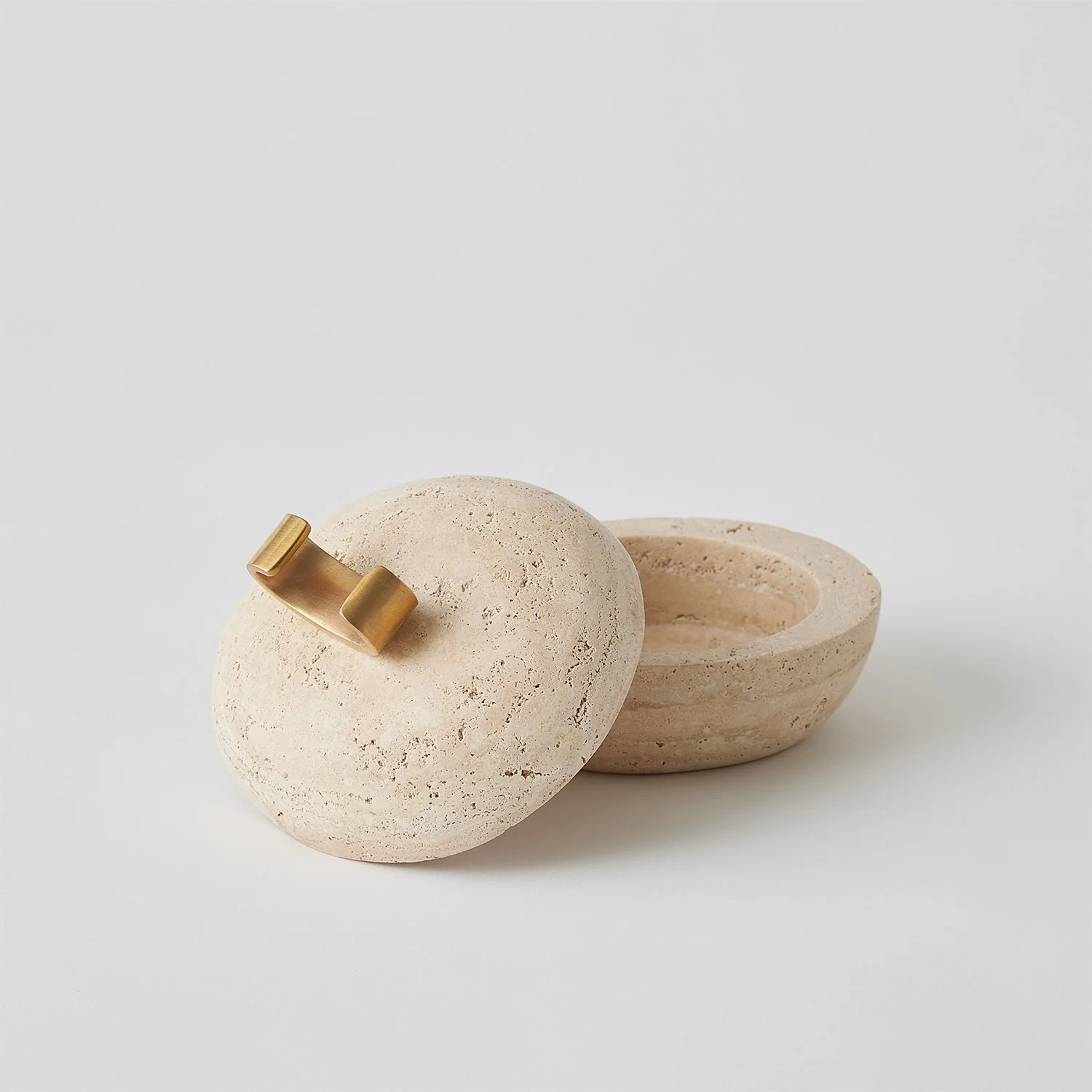 Caillou Lidded Pot (Travertine) - Image 7