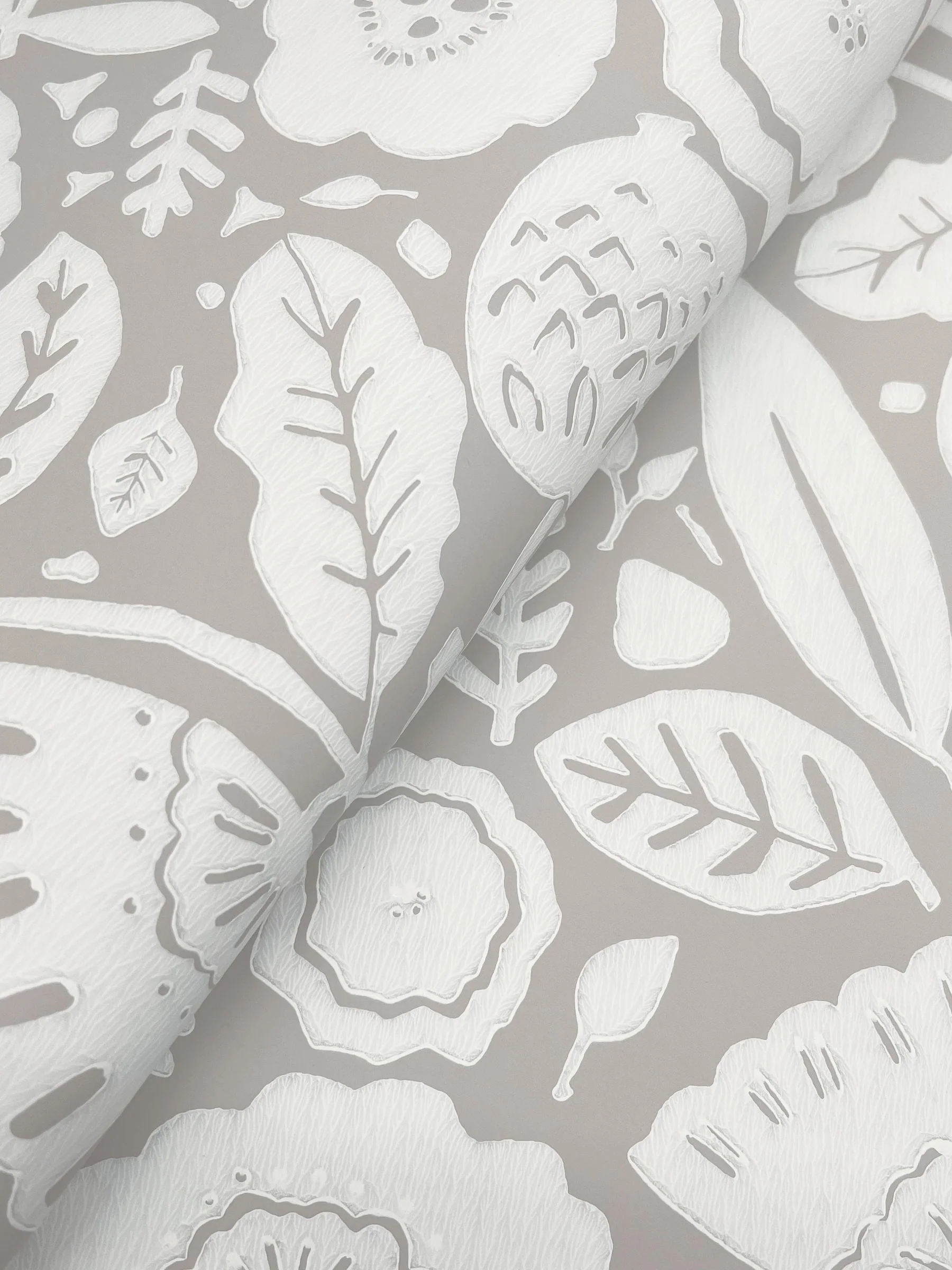 Camille Blossom Grey Wallpaper - Image 3