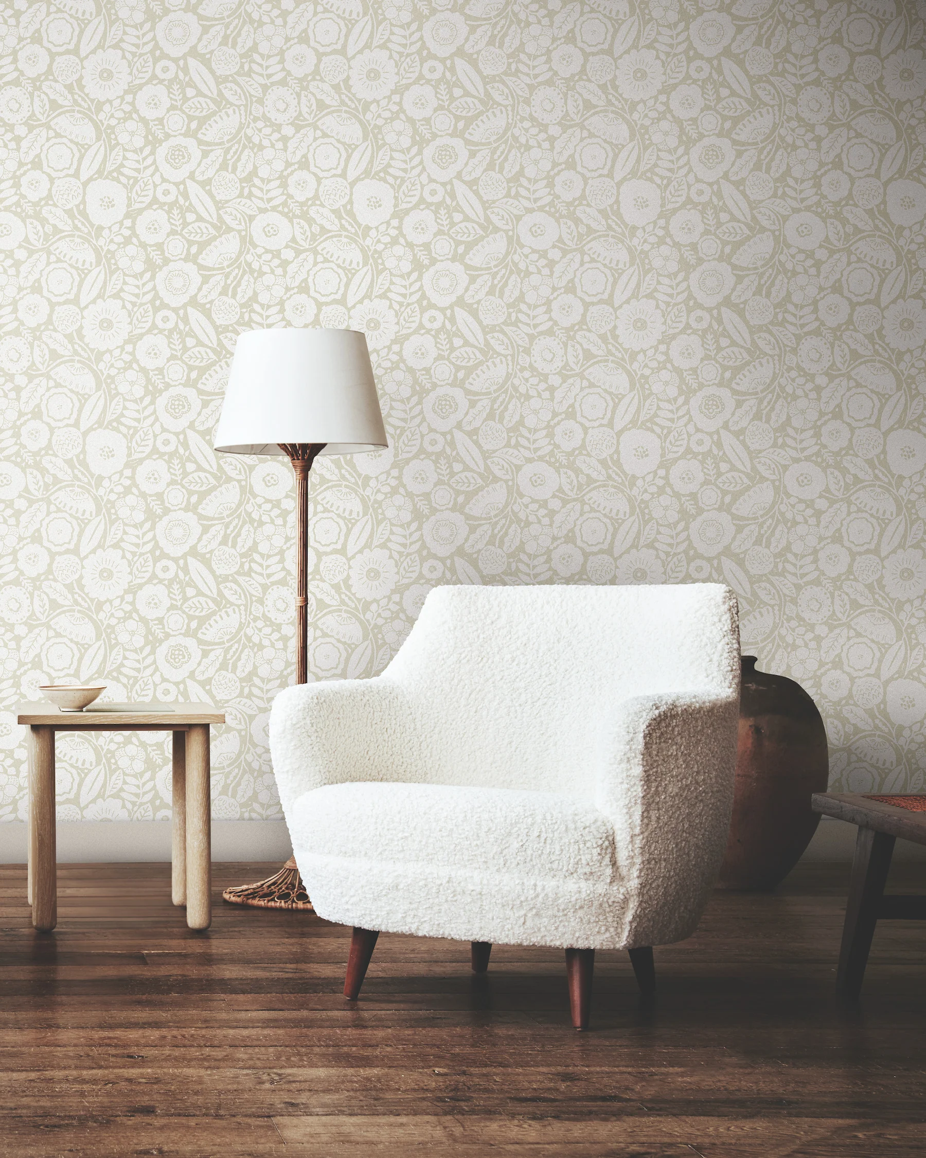 Camille Blossom Linen Wallpaper - Image 2