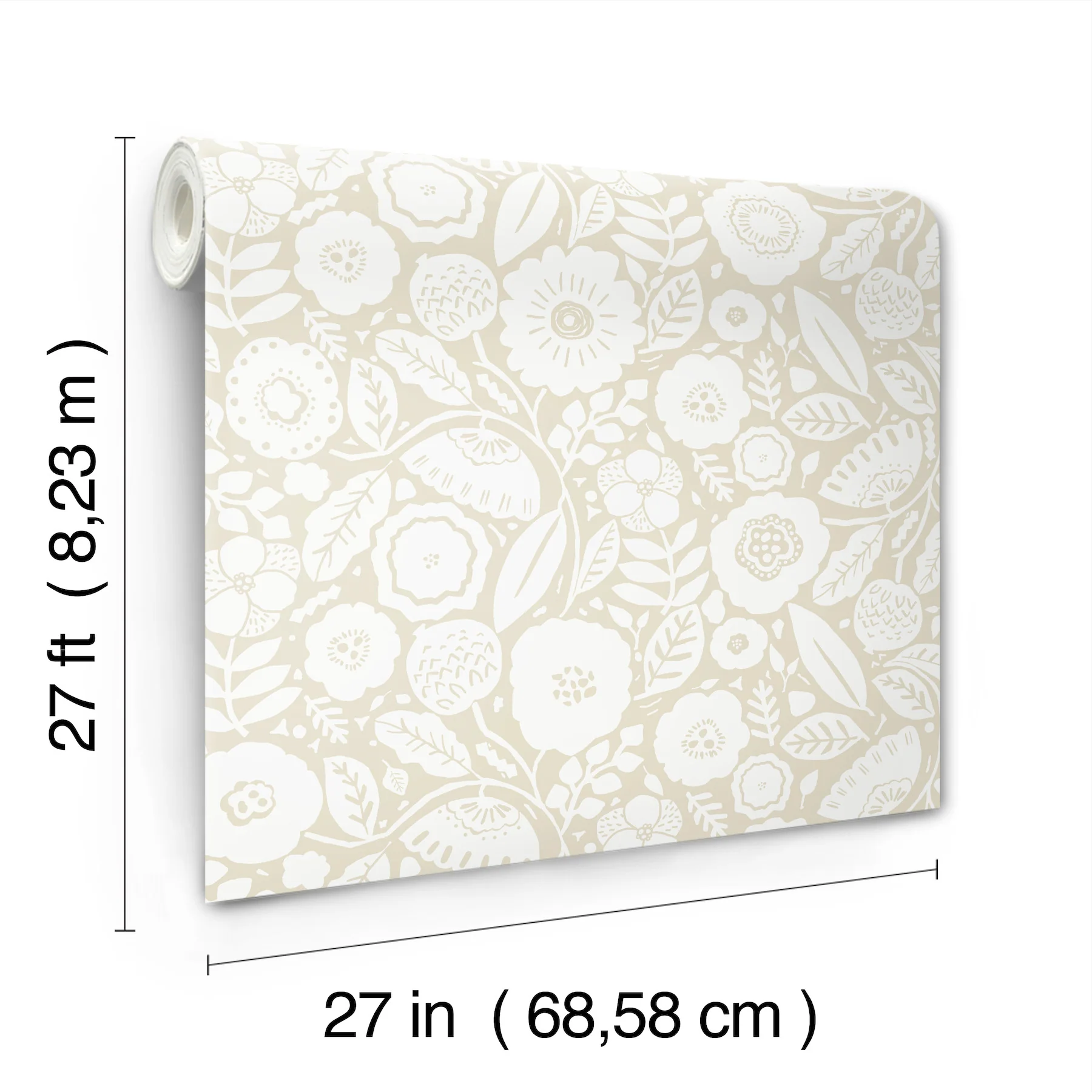 Camille Blossom Linen Wallpaper - Image 4