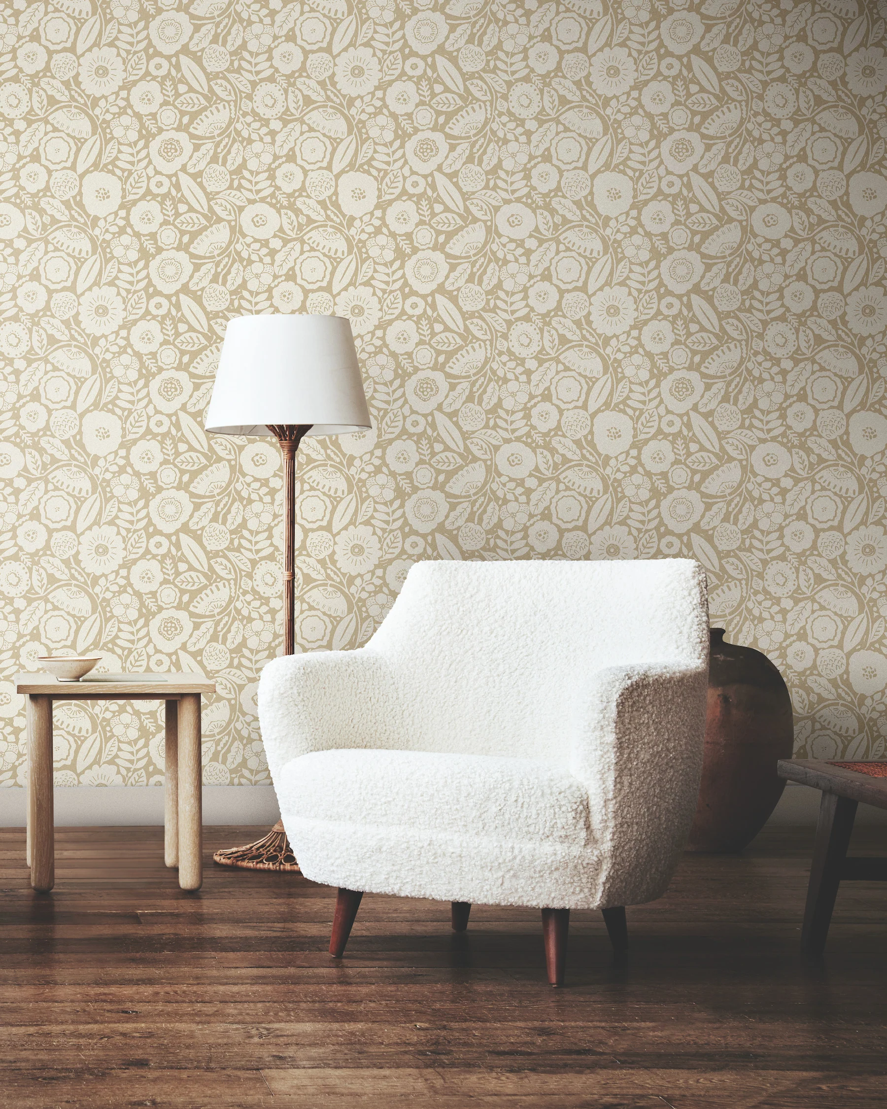 Camille Blossom Ochre Wallpaper - Image 2