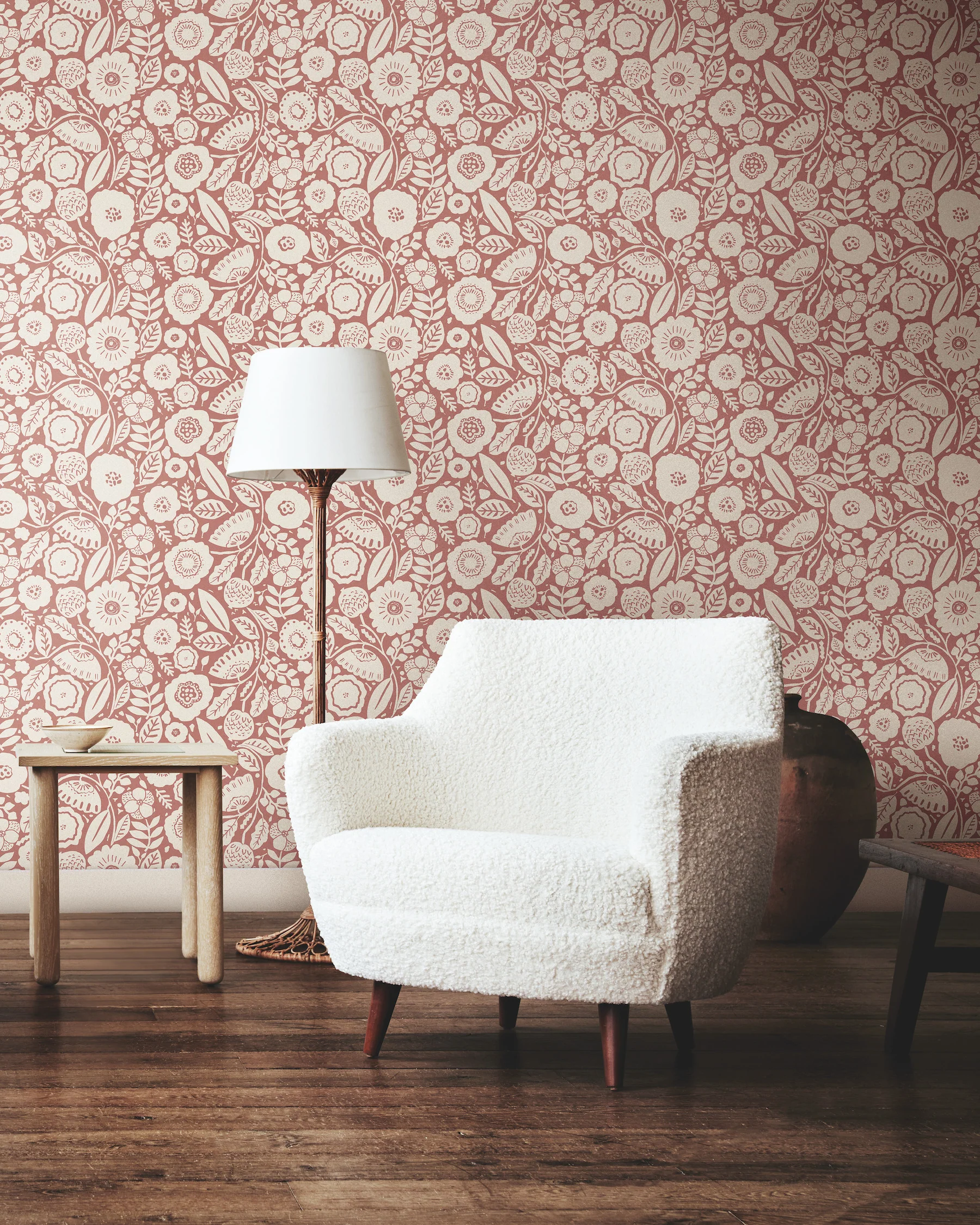 Camille Blossom Vintage Rose Wallpaper - Image 2