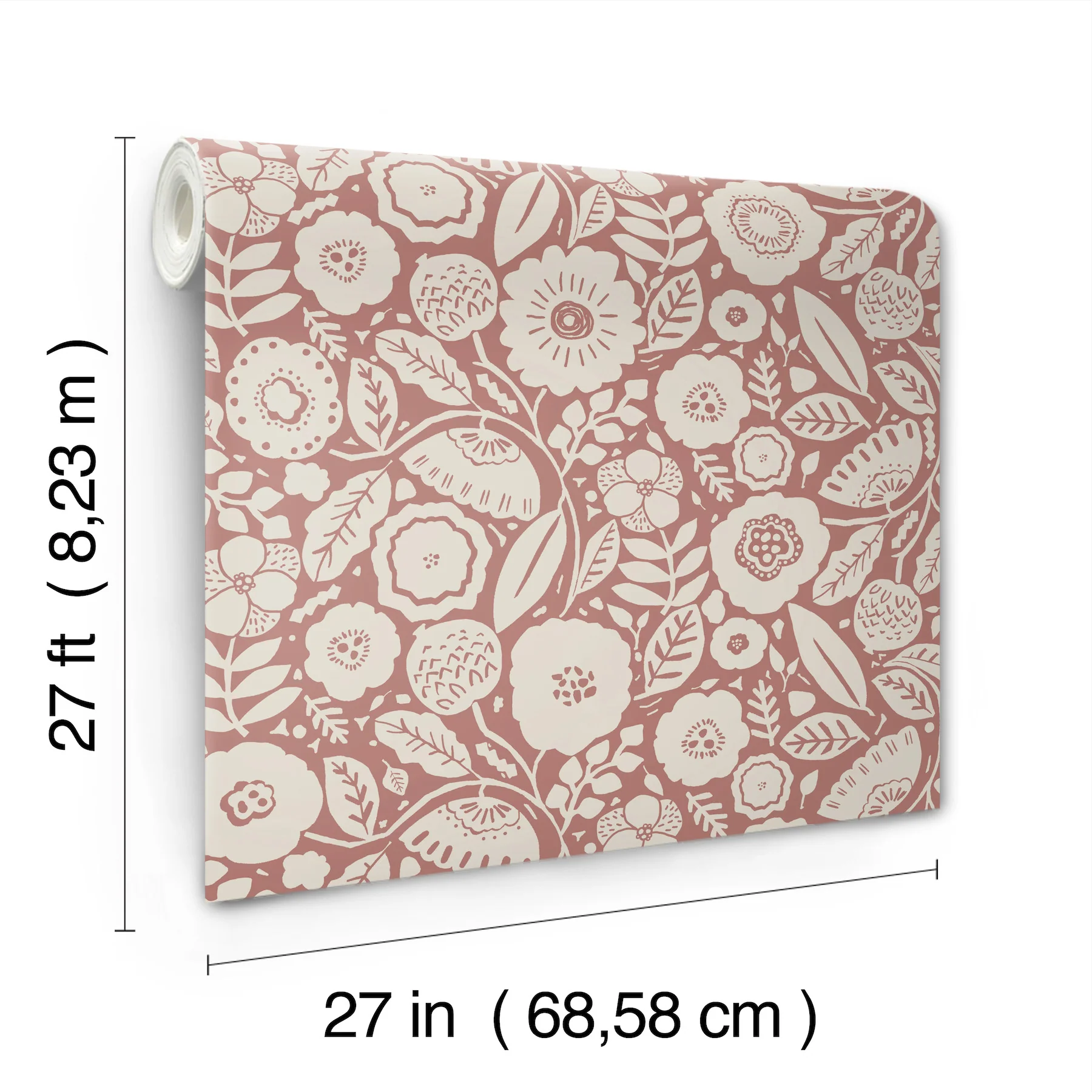 Camille Blossom Vintage Rose Wallpaper - Image 4