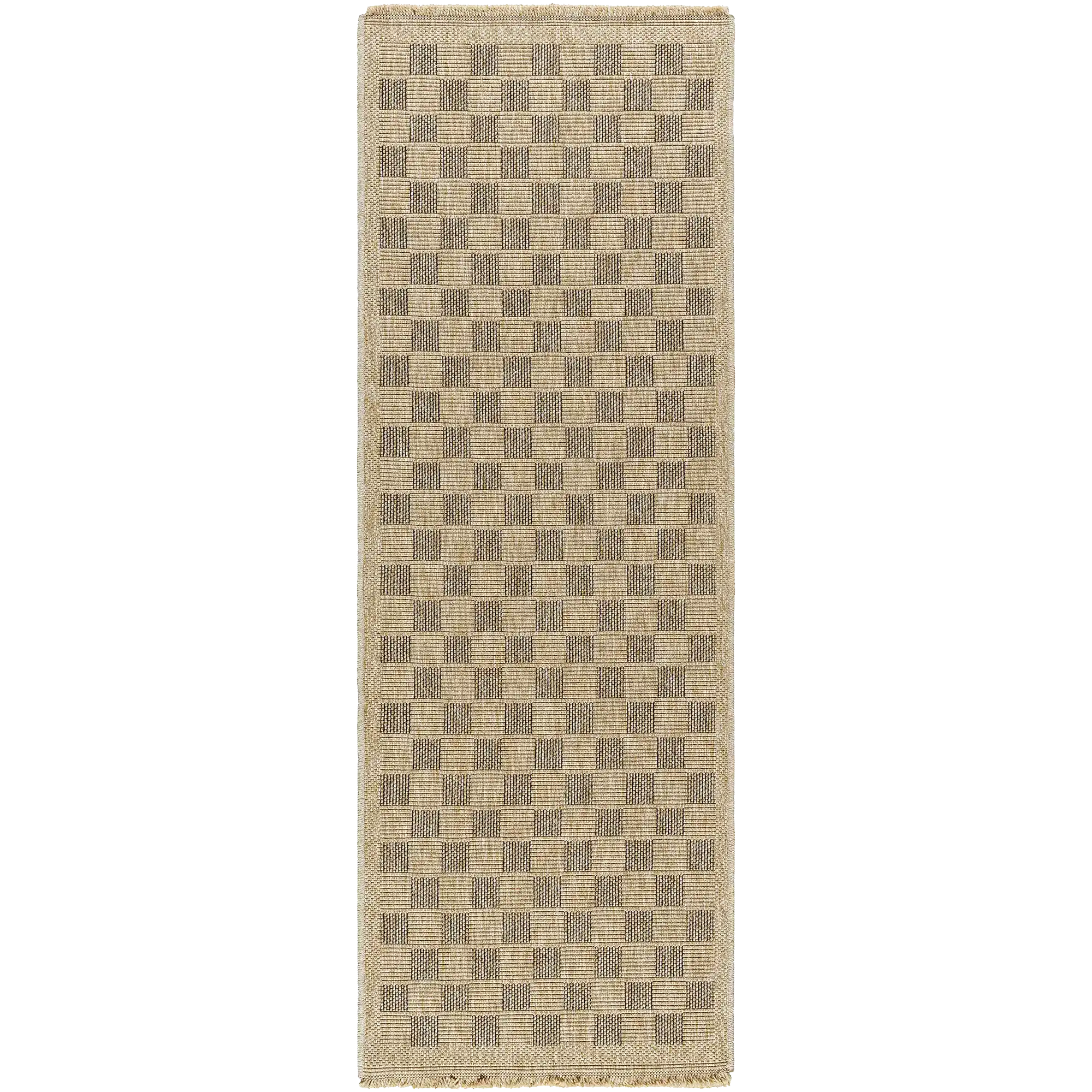 Carreaux Outdoor Rug (Natural / black) - Image 6