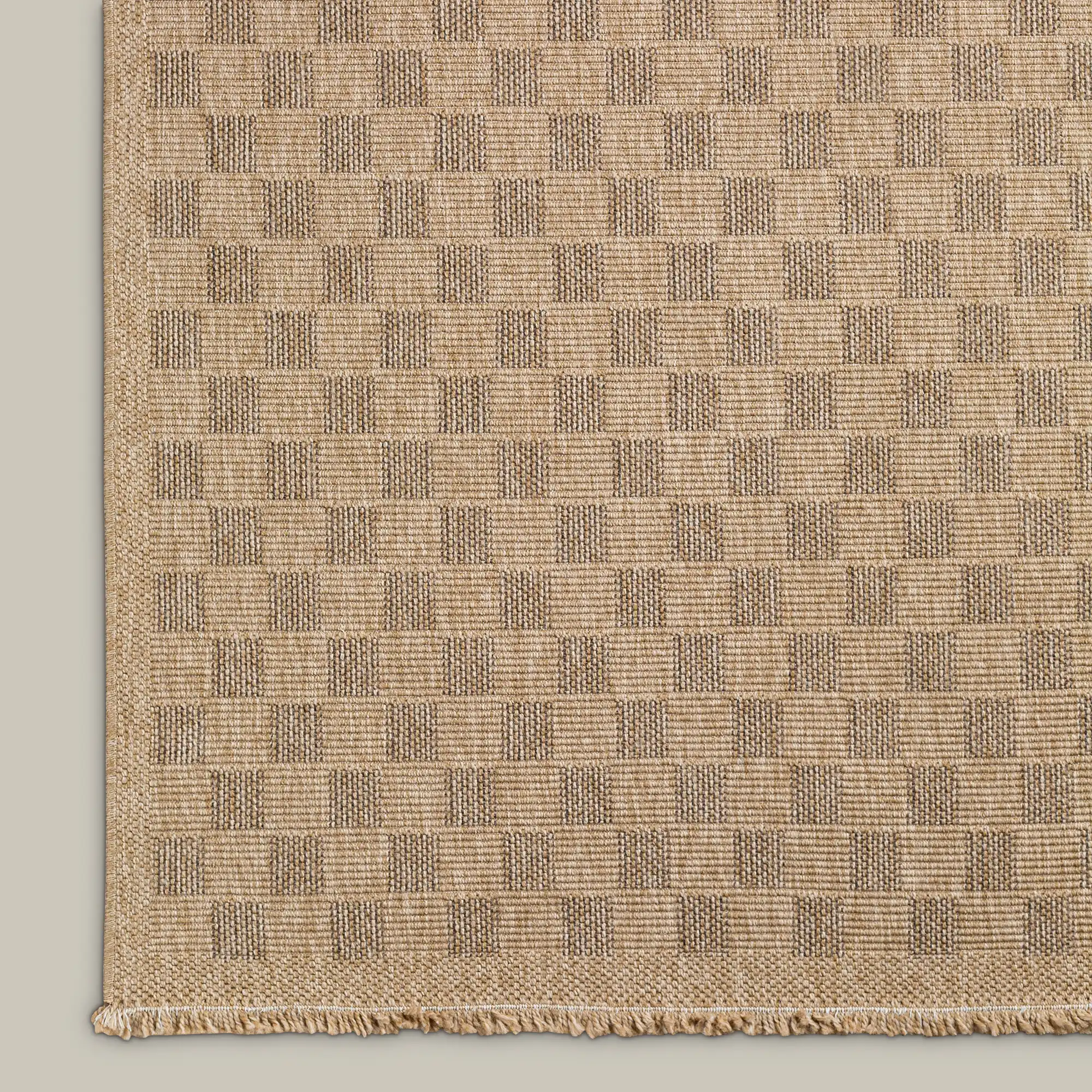 Carreaux Outdoor Rug (Natural / brown) - Image 2
