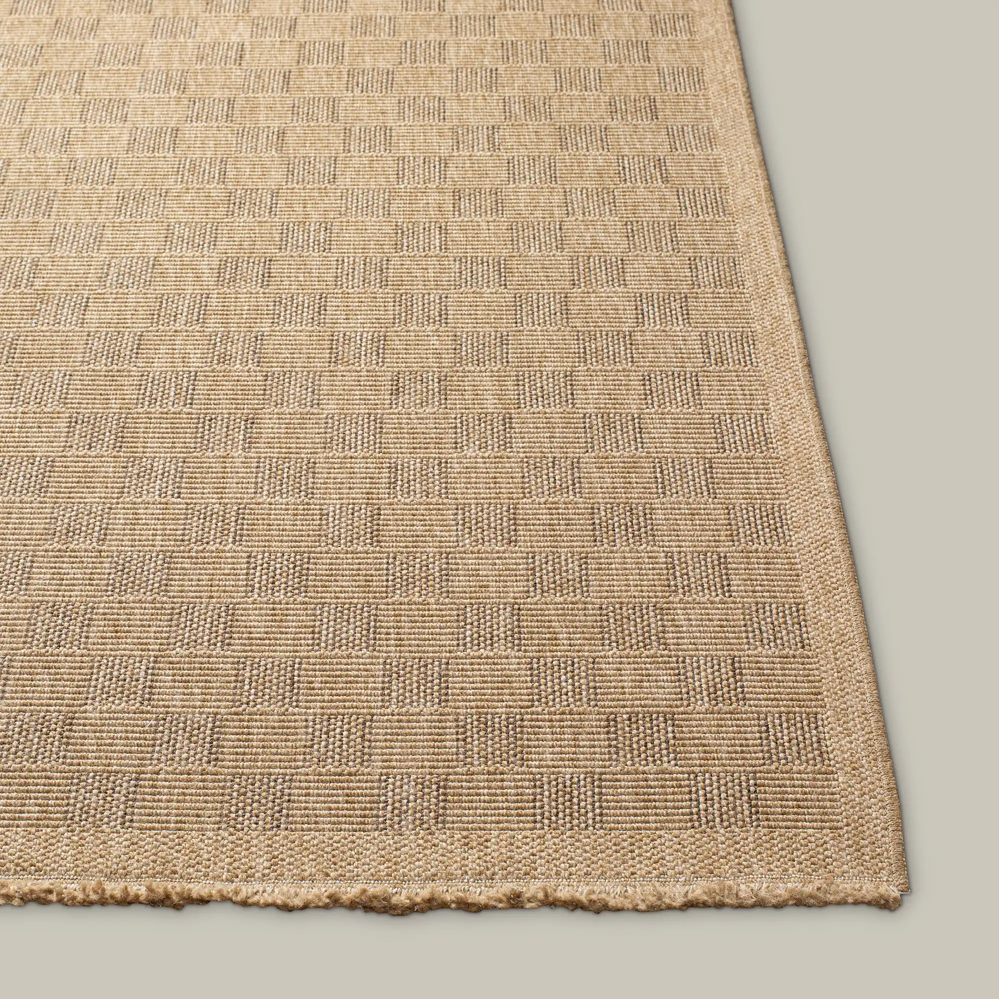 Carreaux Outdoor Rug (Natural / brown) - Image 4