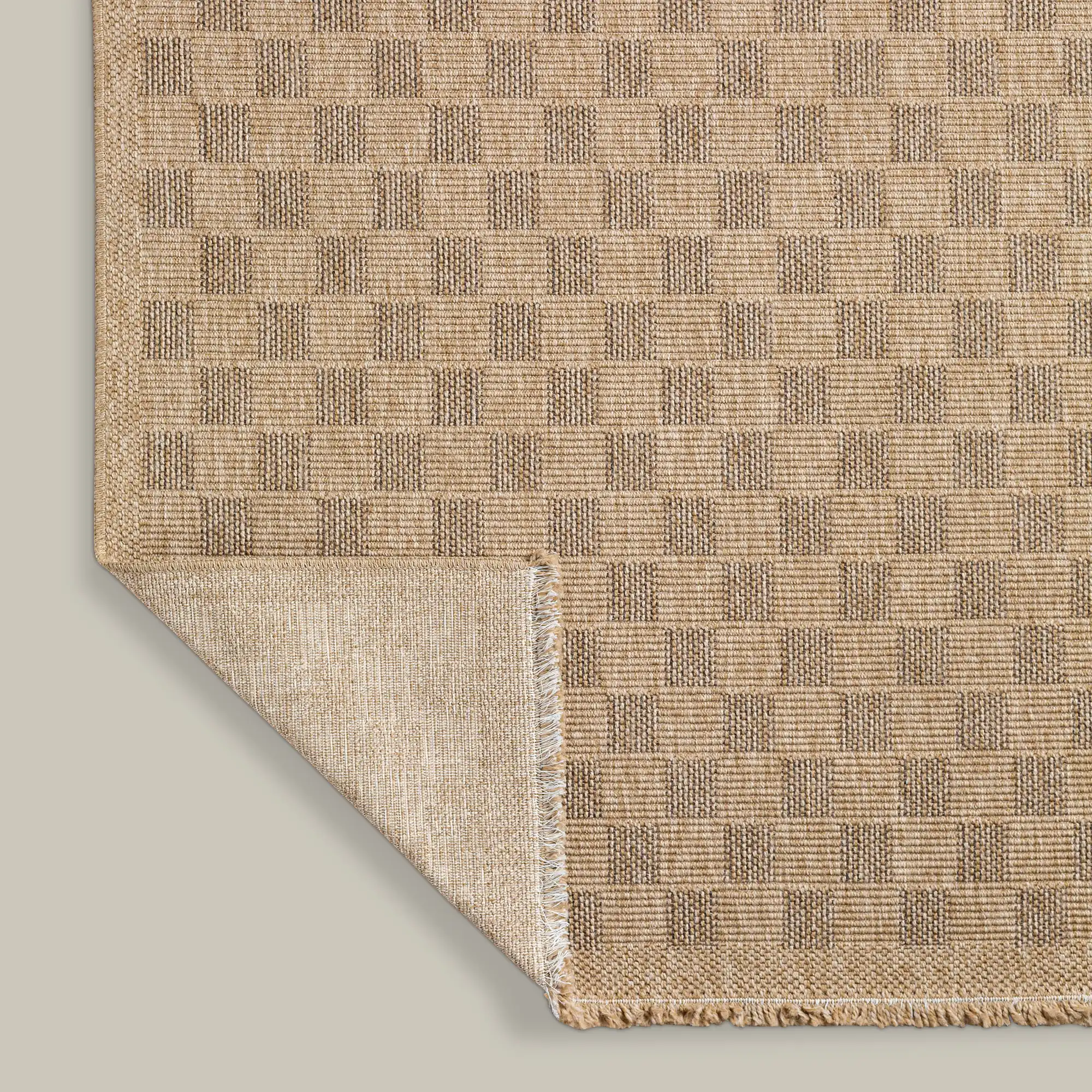 Carreaux Outdoor Rug (Natural / brown) - Image 5