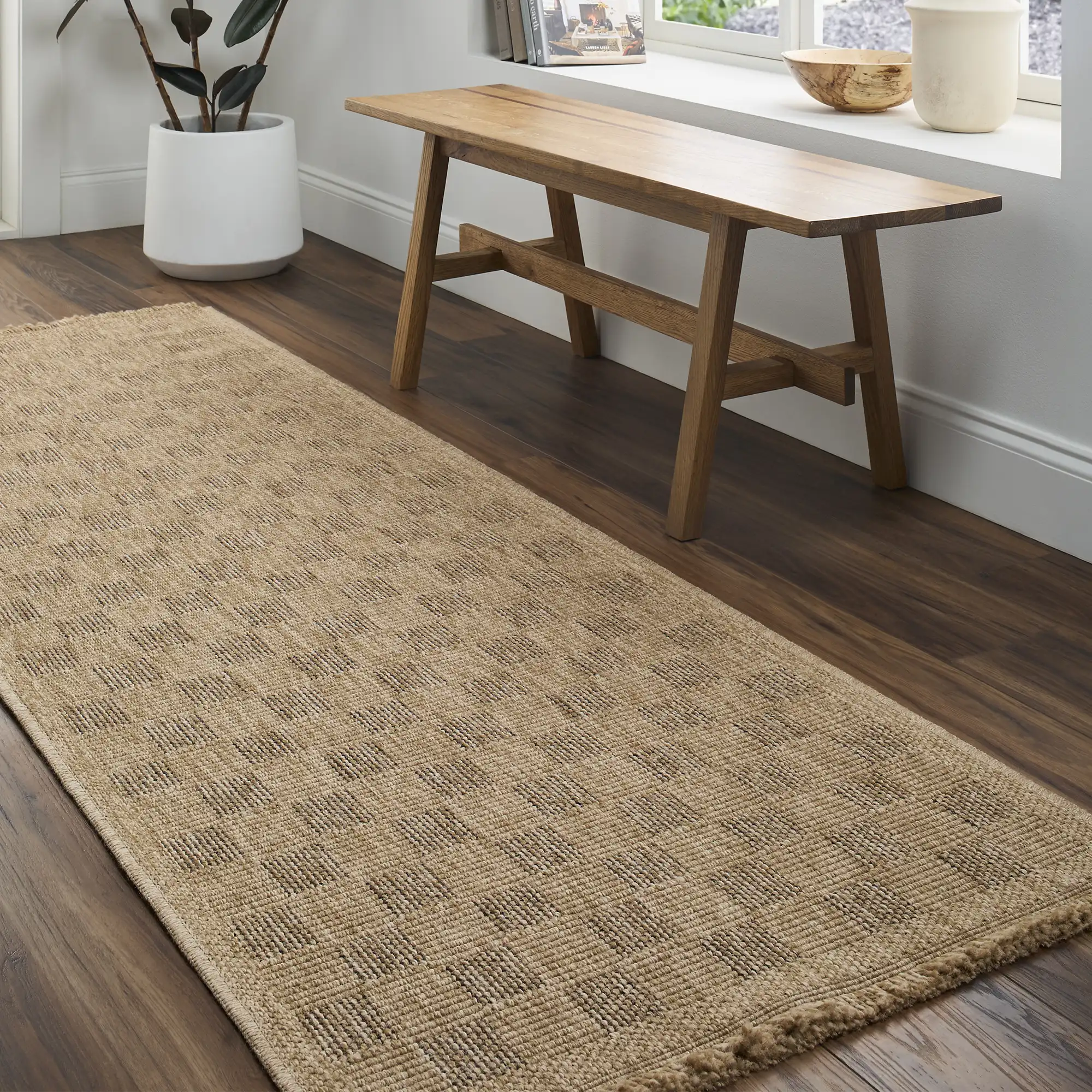 Carreaux Outdoor Rug (Natural / brown) - Image 7