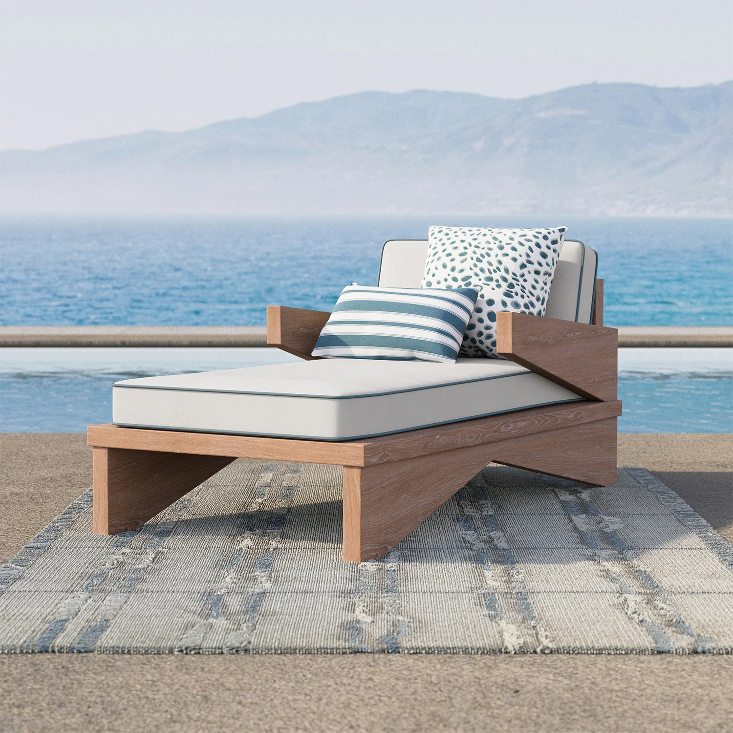 Chelles Outdoor Rug (Blue) - Image 6