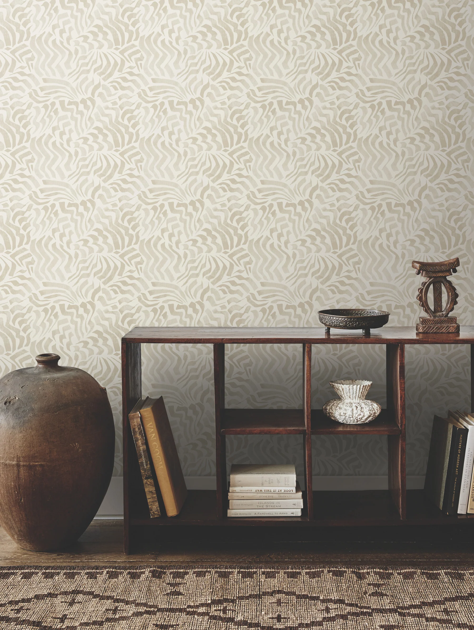 Zora Wave Taupe Wallpaper - Image 2