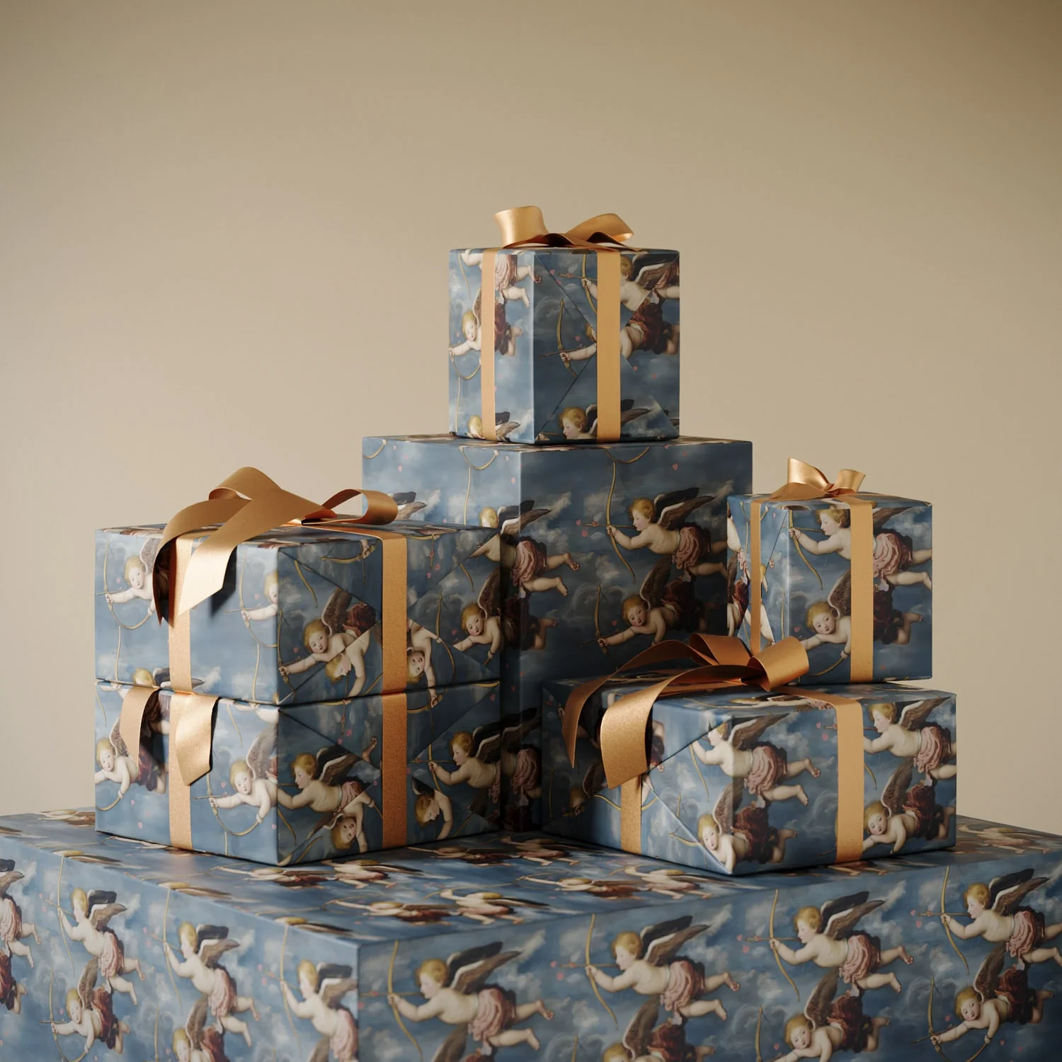 Renaissance Cupid Gift Wrapping Paper - Image 3