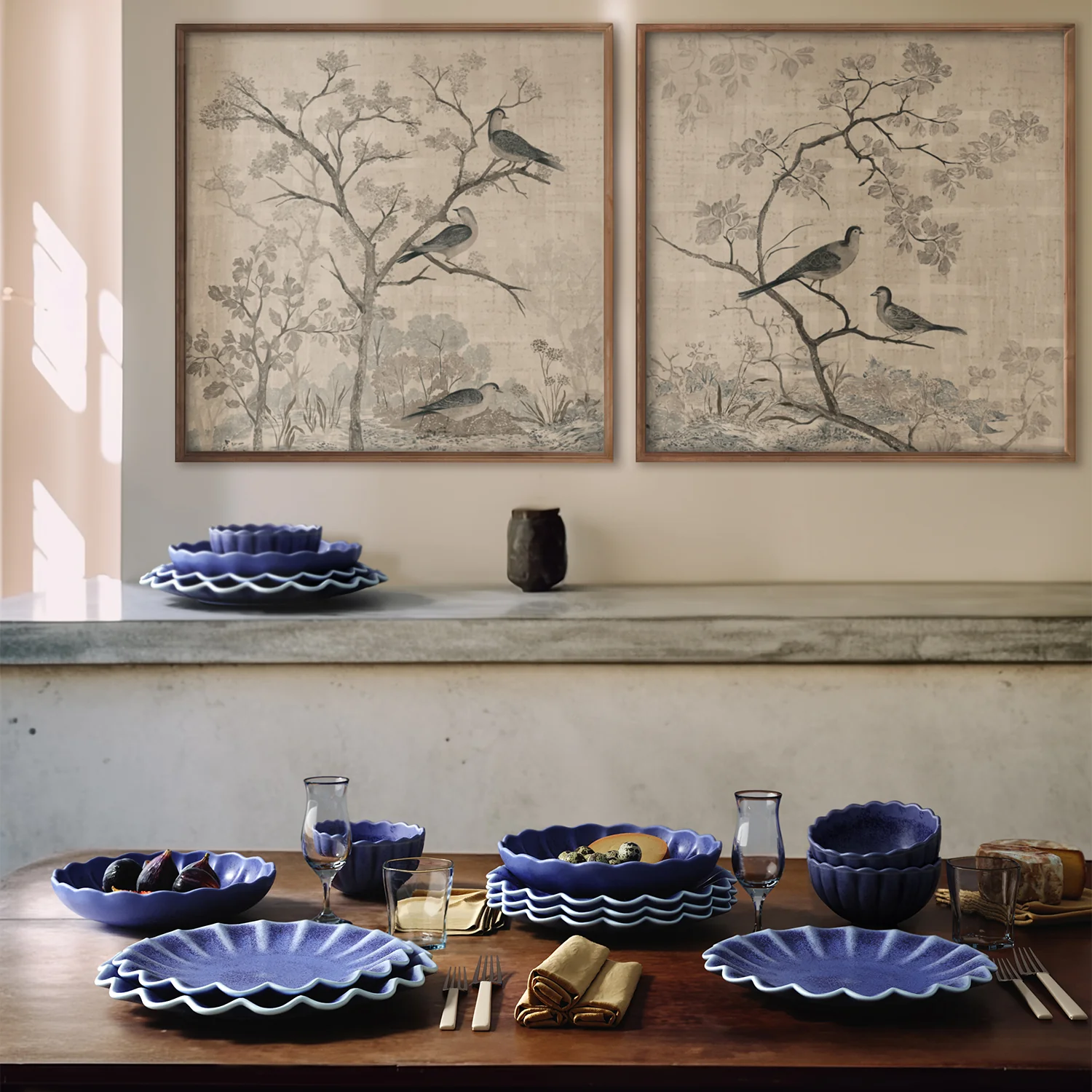Dhalia Stoneware, 16-Piece Dinnerware Set (Blue) - Image 9