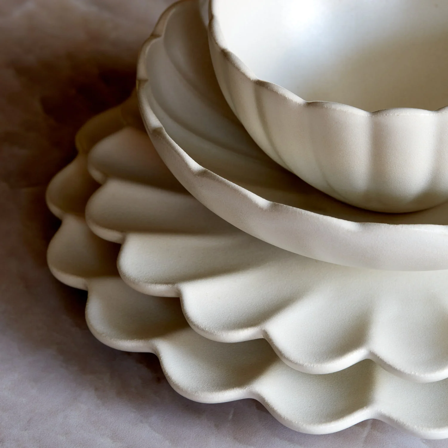 Dhalia Stoneware Dinner Plate, Set of 4 (White) - Image 5