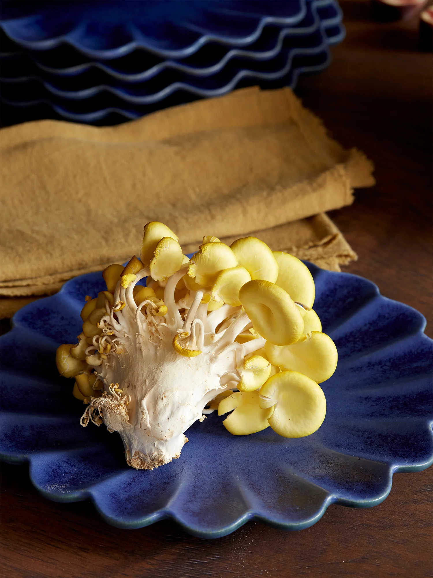 Dhalia Stoneware Salad Plate, Set of 4 (Blue) - Image 5