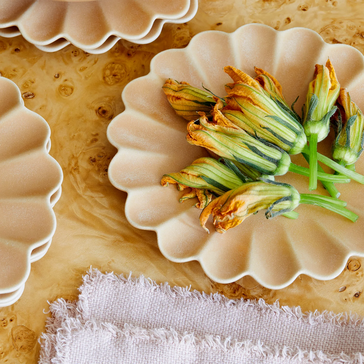 Dhalia Stoneware Salad Plate, Set of 4 (Camel) - Image 6