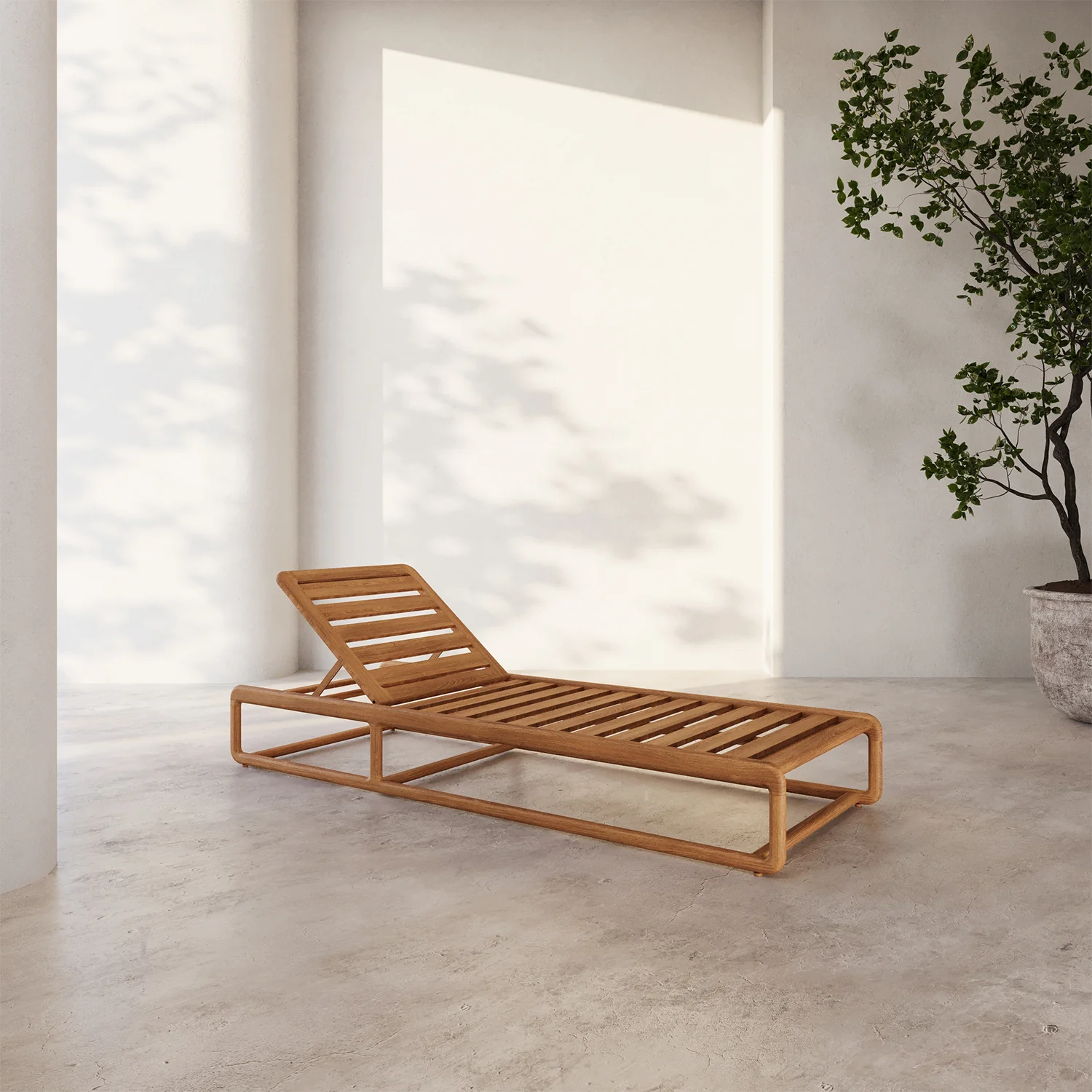 Dock Teak Chaise Lounge - Image 3