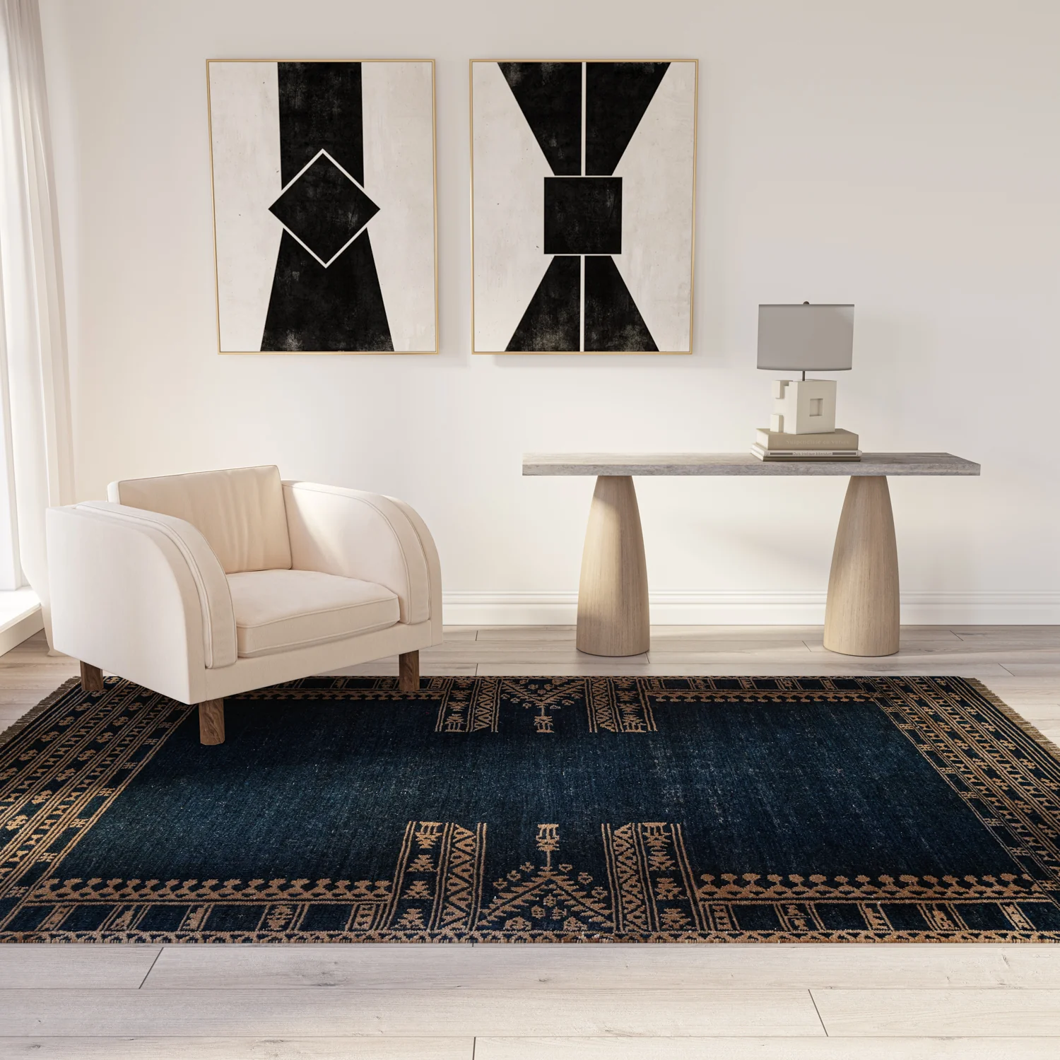 Duar Kaba Rug, Indigo - Image 6
