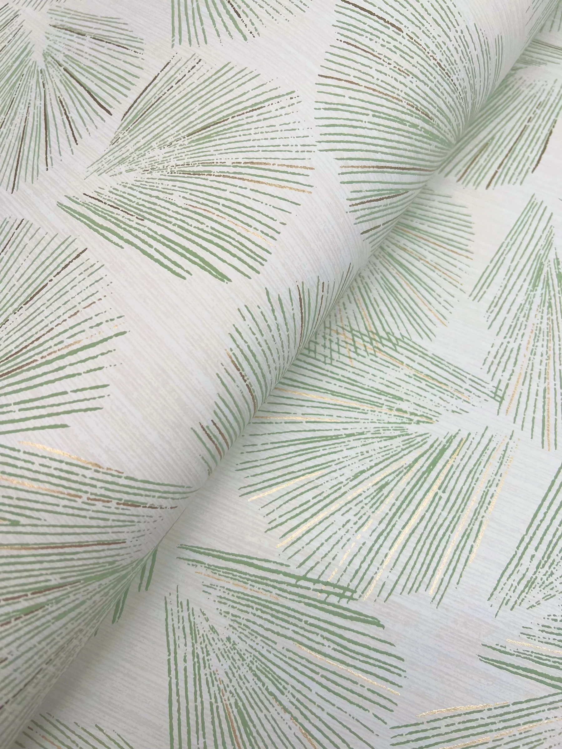 Elora Leaf Green Wallpaper - Image 2
