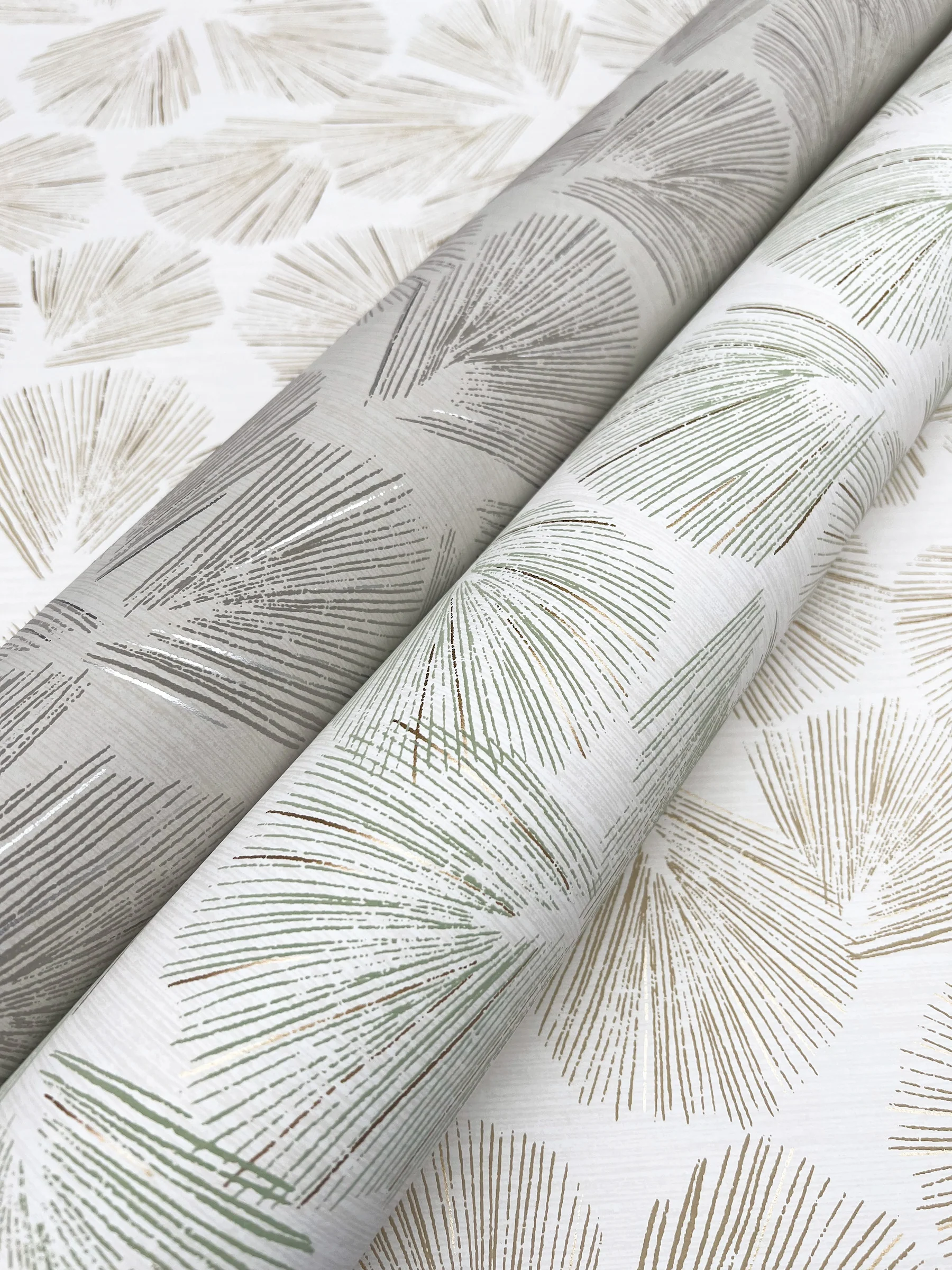 Elora Leaf Green Wallpaper - Image 4