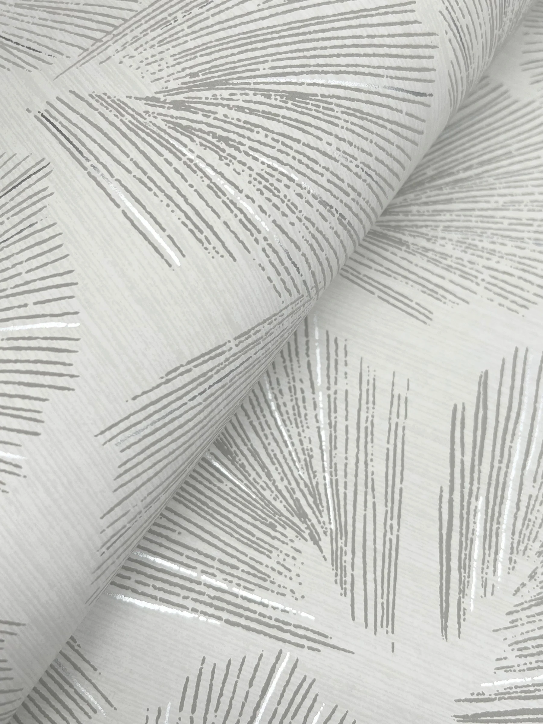 Elora Leaf Grey Wallpaper - Image 2