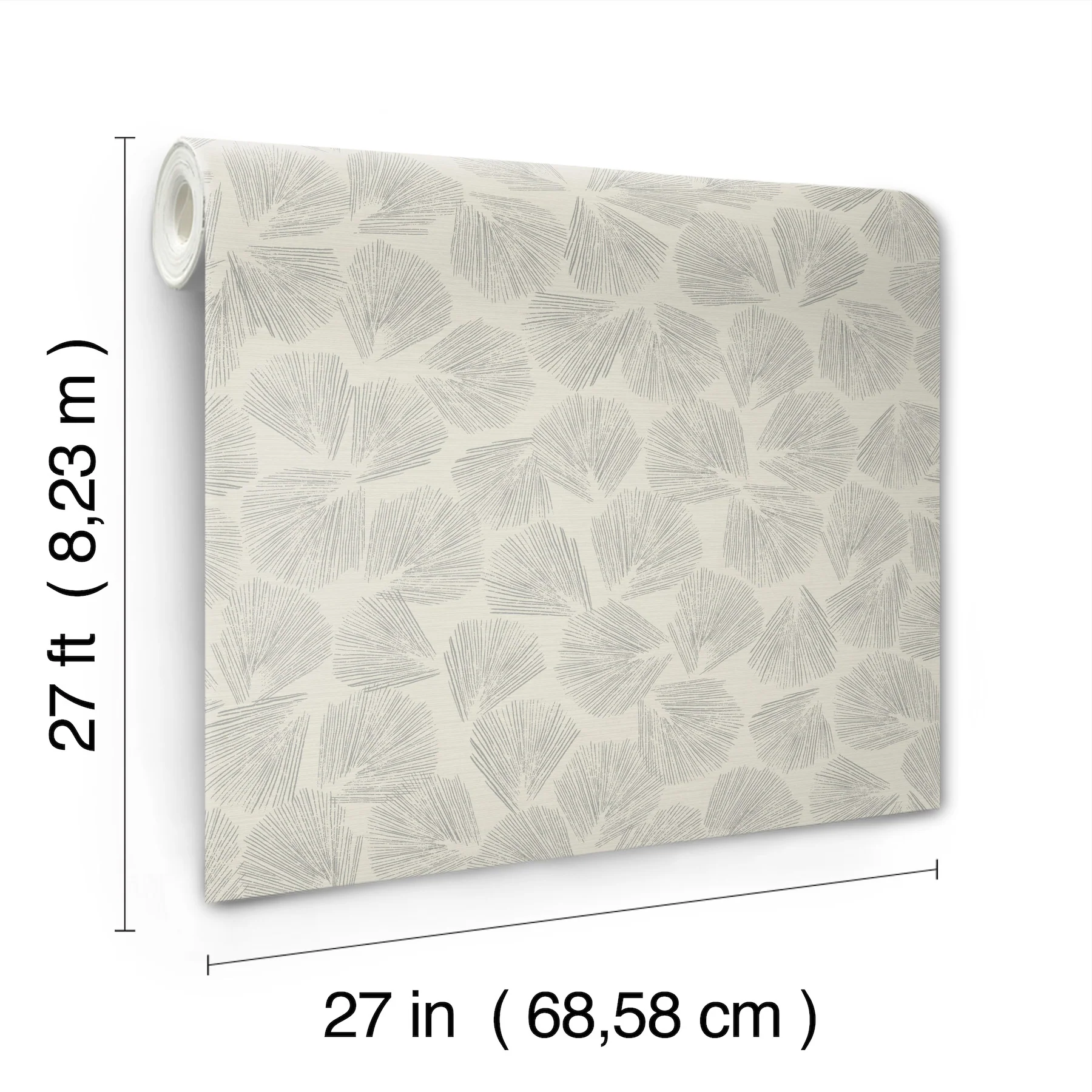 Elora Leaf Grey Wallpaper - Image 4
