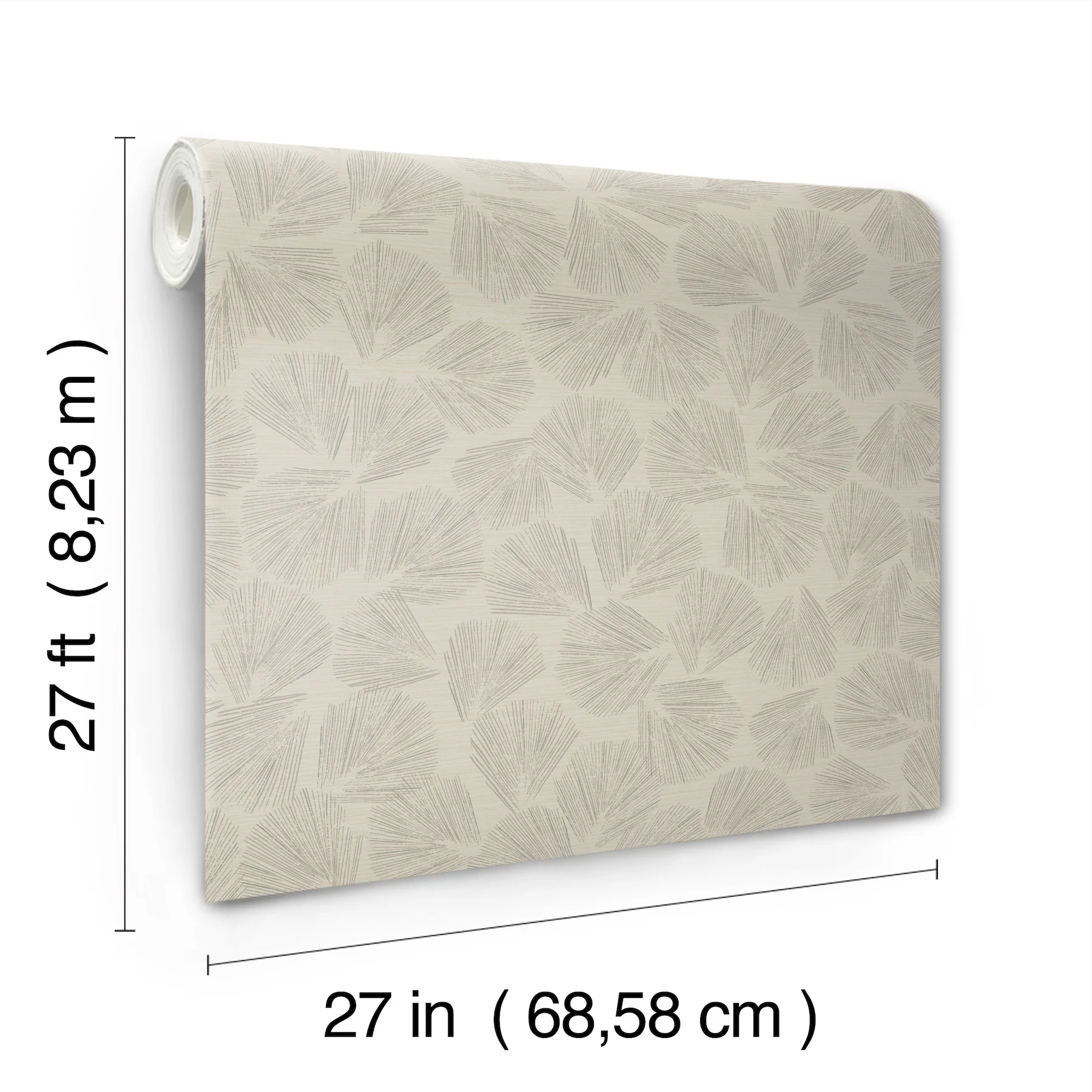 Elora Leaf Taupe Wallpaper - Image 4