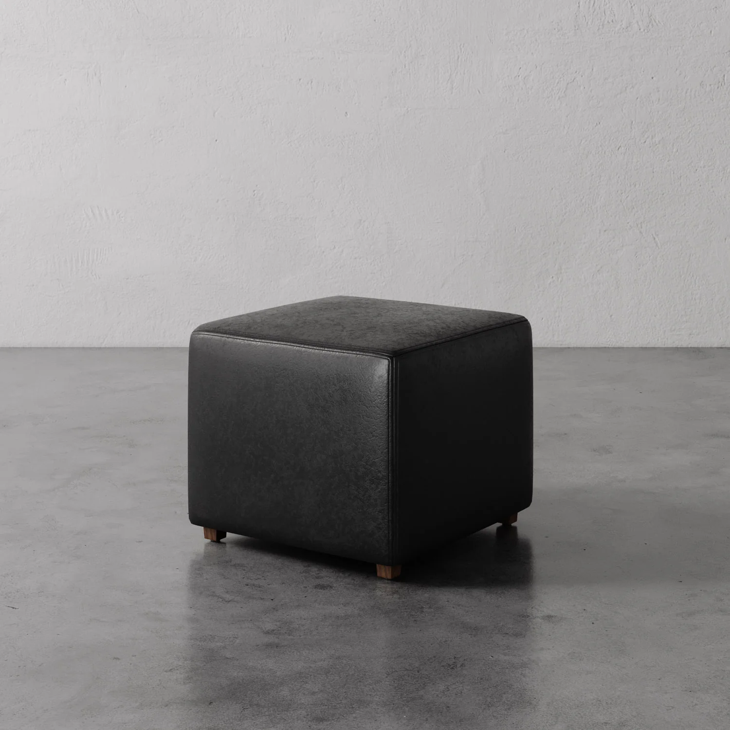 Fabien Leather Square Ottoman - 22" - Image 2