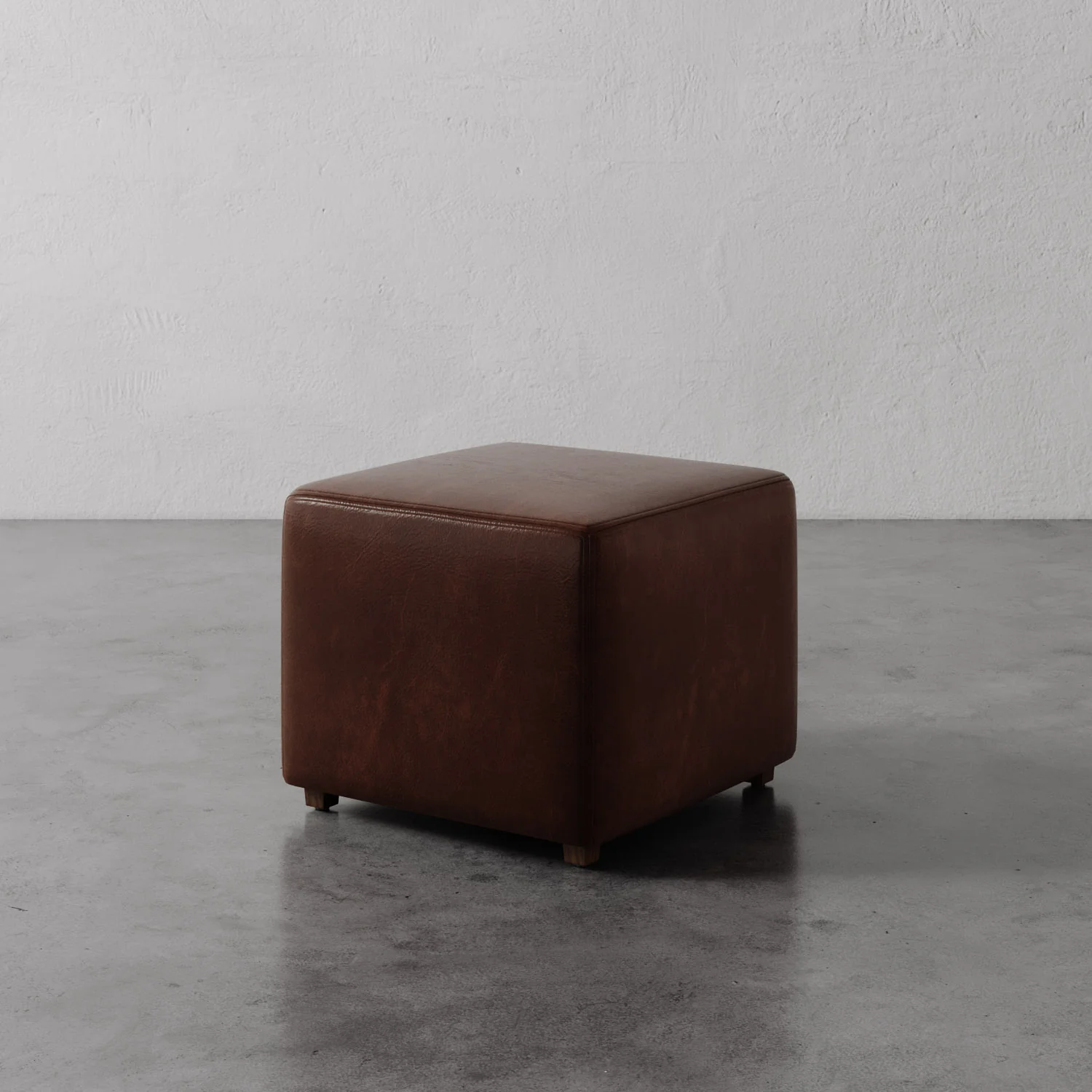 Fabien Leather Square Ottoman - 22" - Image 3