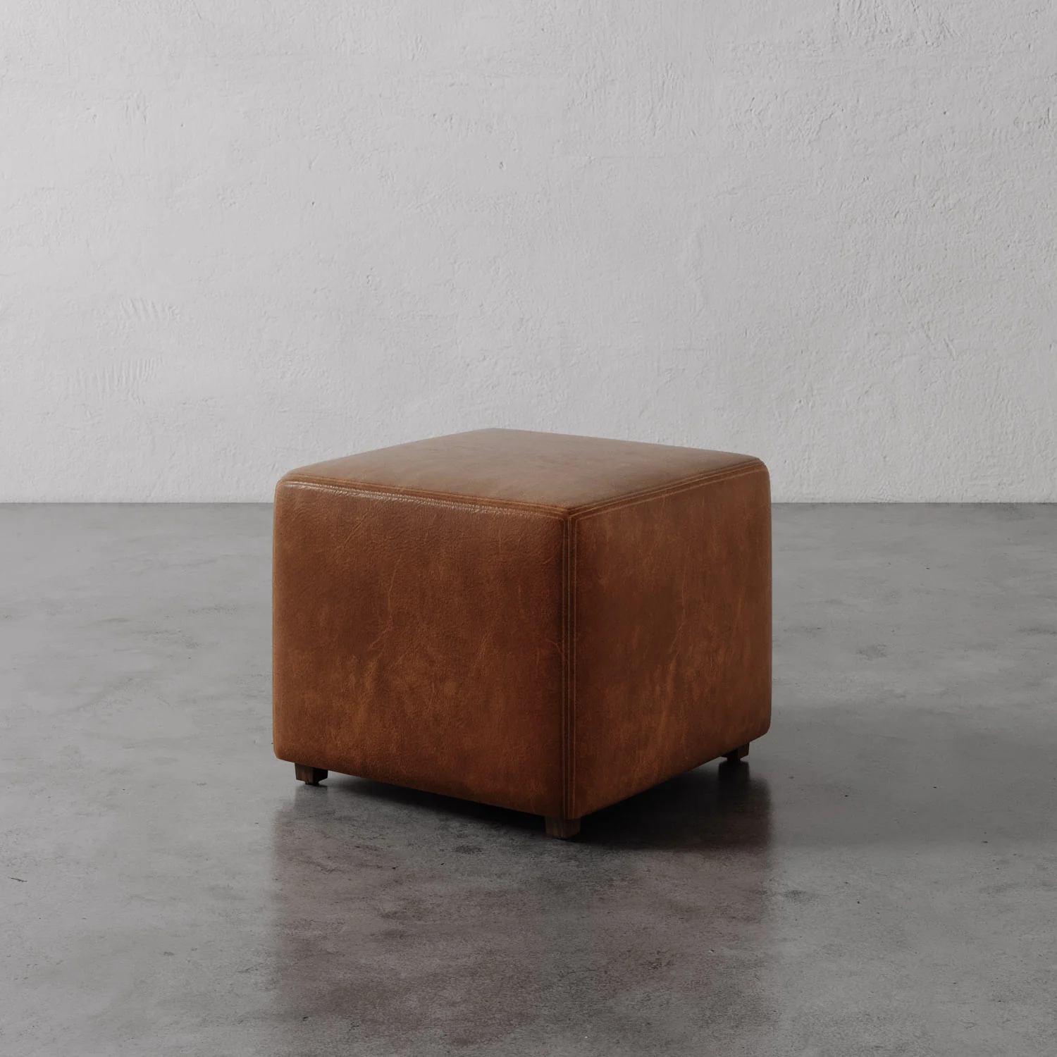 Fabien Leather Square Ottoman - 22" - Image 5