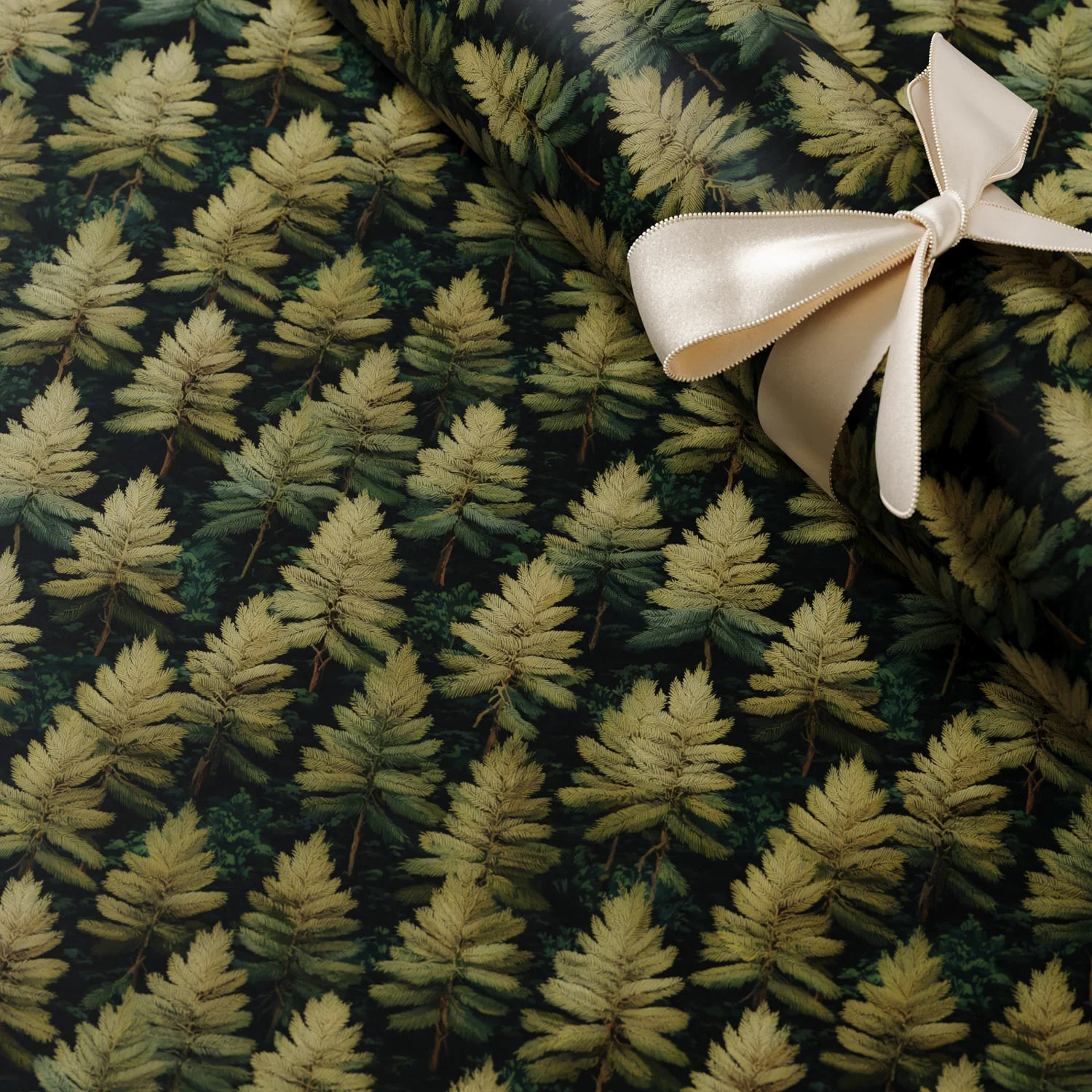 Forest Evergreen Gift Wrapping Paper - Image 3