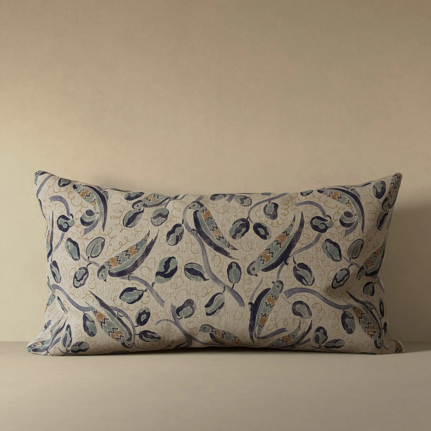 French Bird Botanical Linen Pillow - Image 5