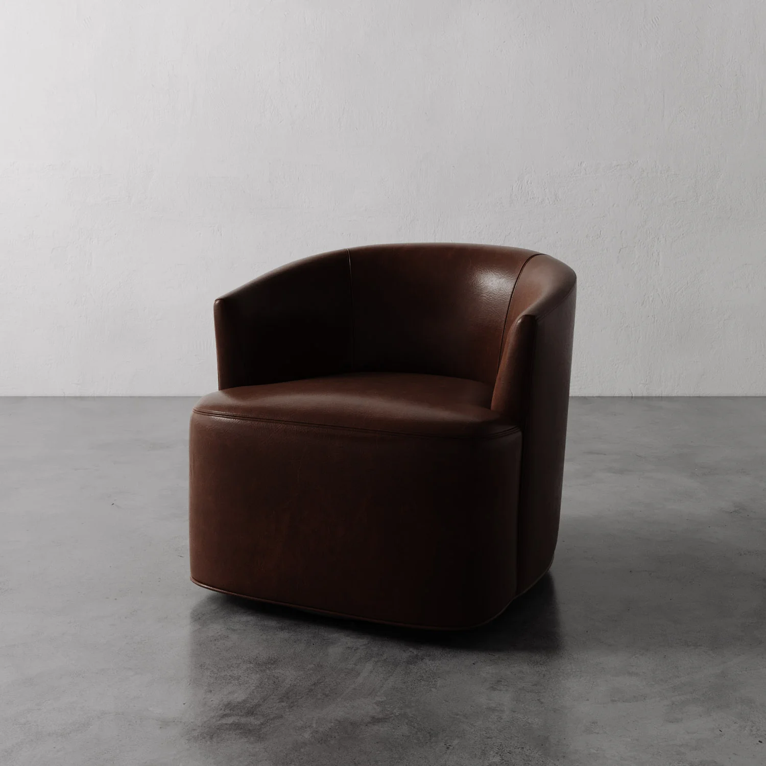 Garnier Leather Swivel Chair - Image 4