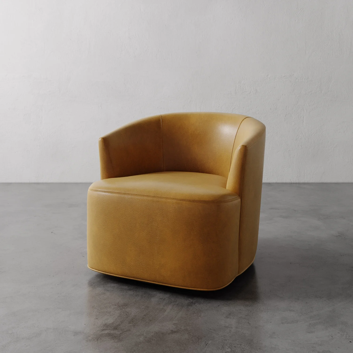 Garnier Leather Swivel Chair - Image 7