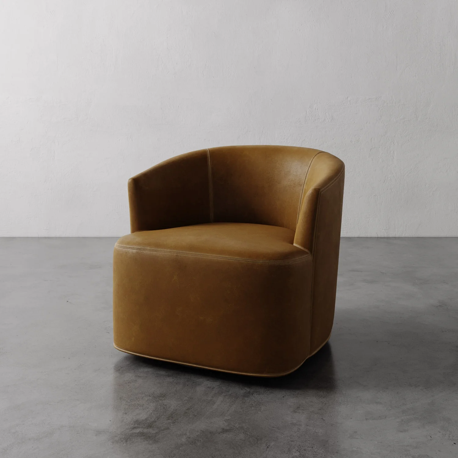 Garnier Leather Swivel Chair - Image 8