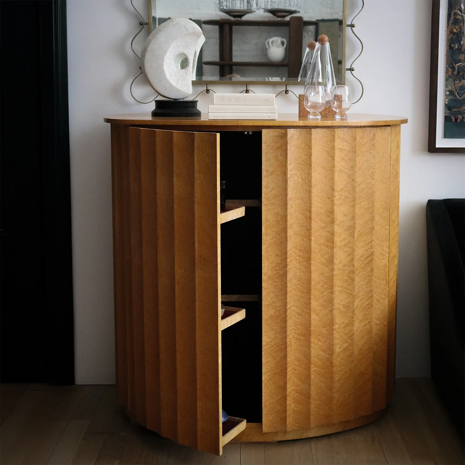 Exquisite French Style 60's Dry Bar In The Manner of André Arbus - Image 2