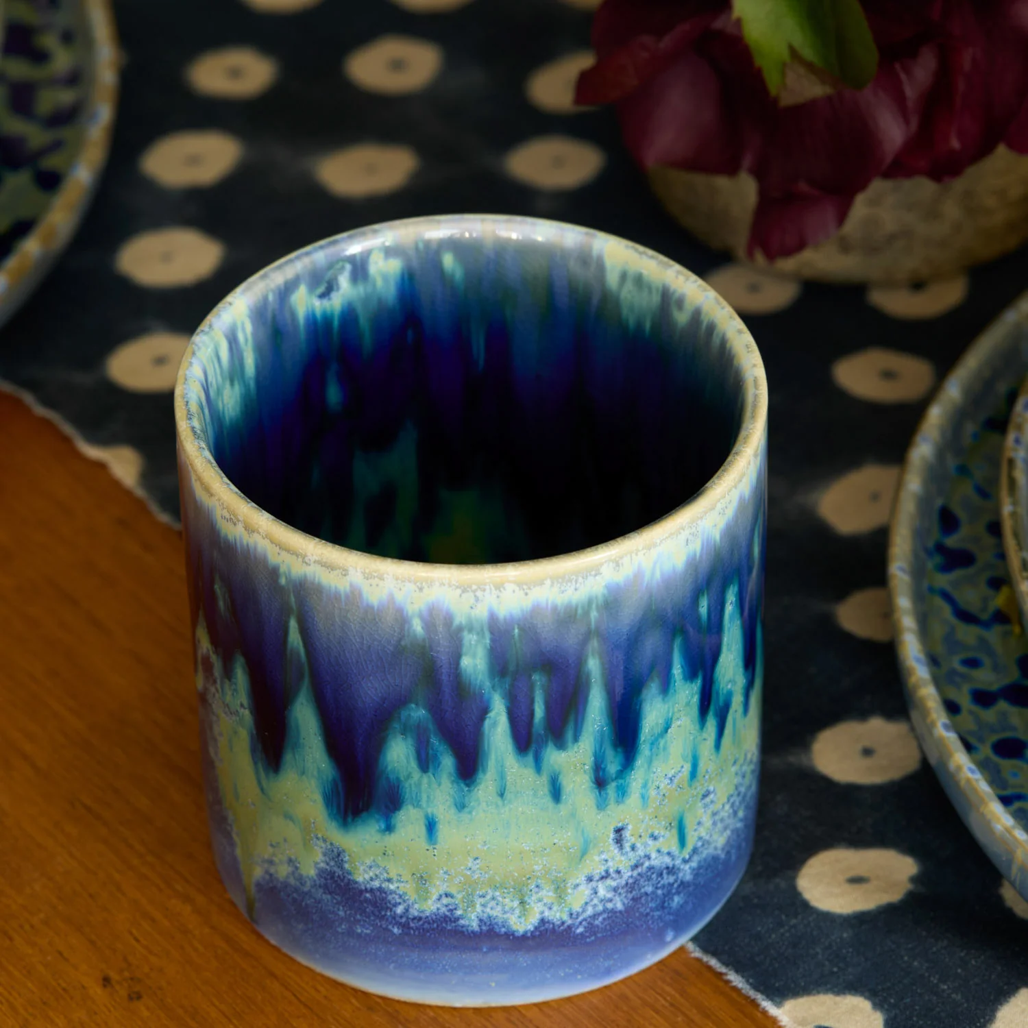 Hanami Stoneware Dinnerware Set, Indigo, Set of 20 - Image 4