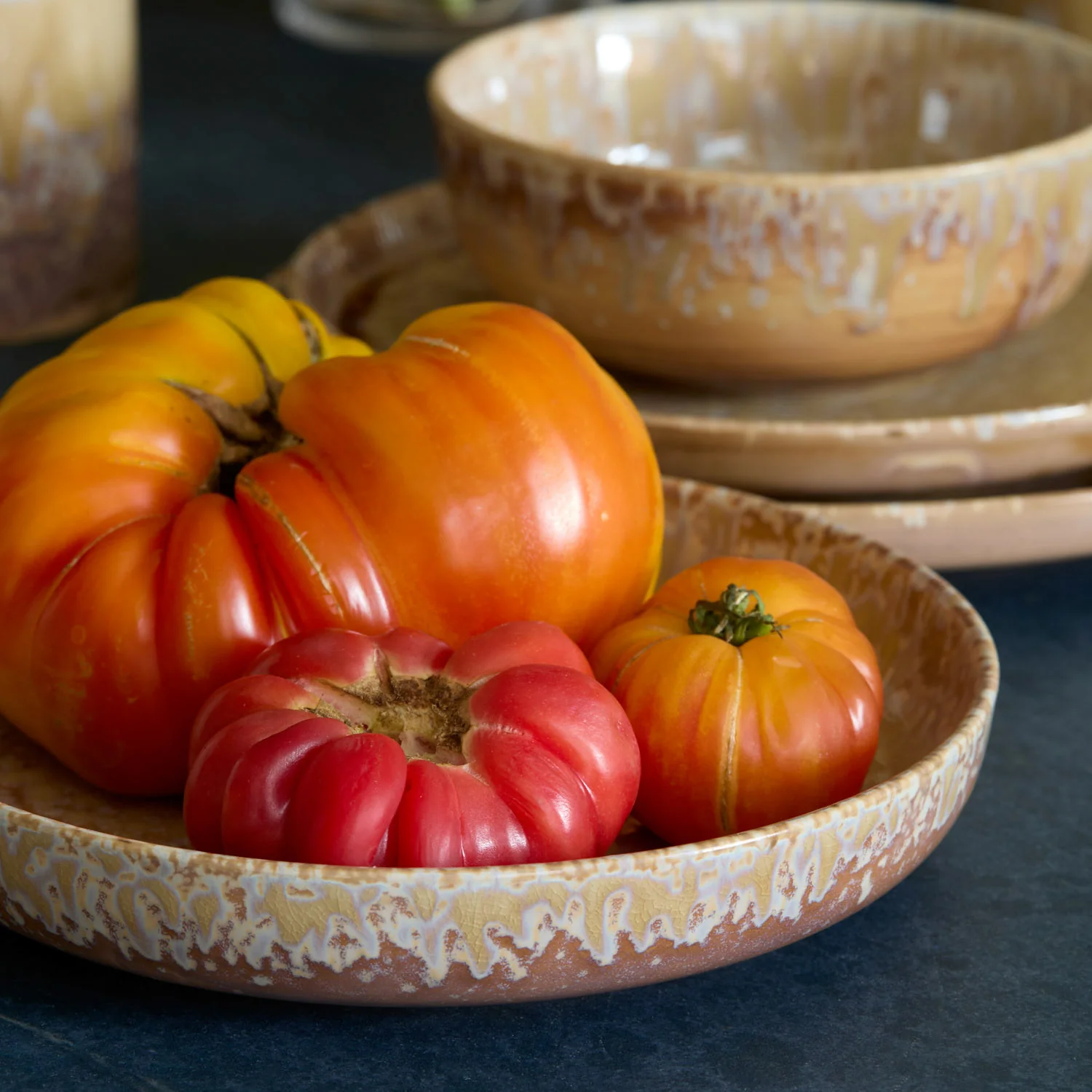 Hanami Stoneware Dinnerware Set, Sand, Set of 20 - Image 2