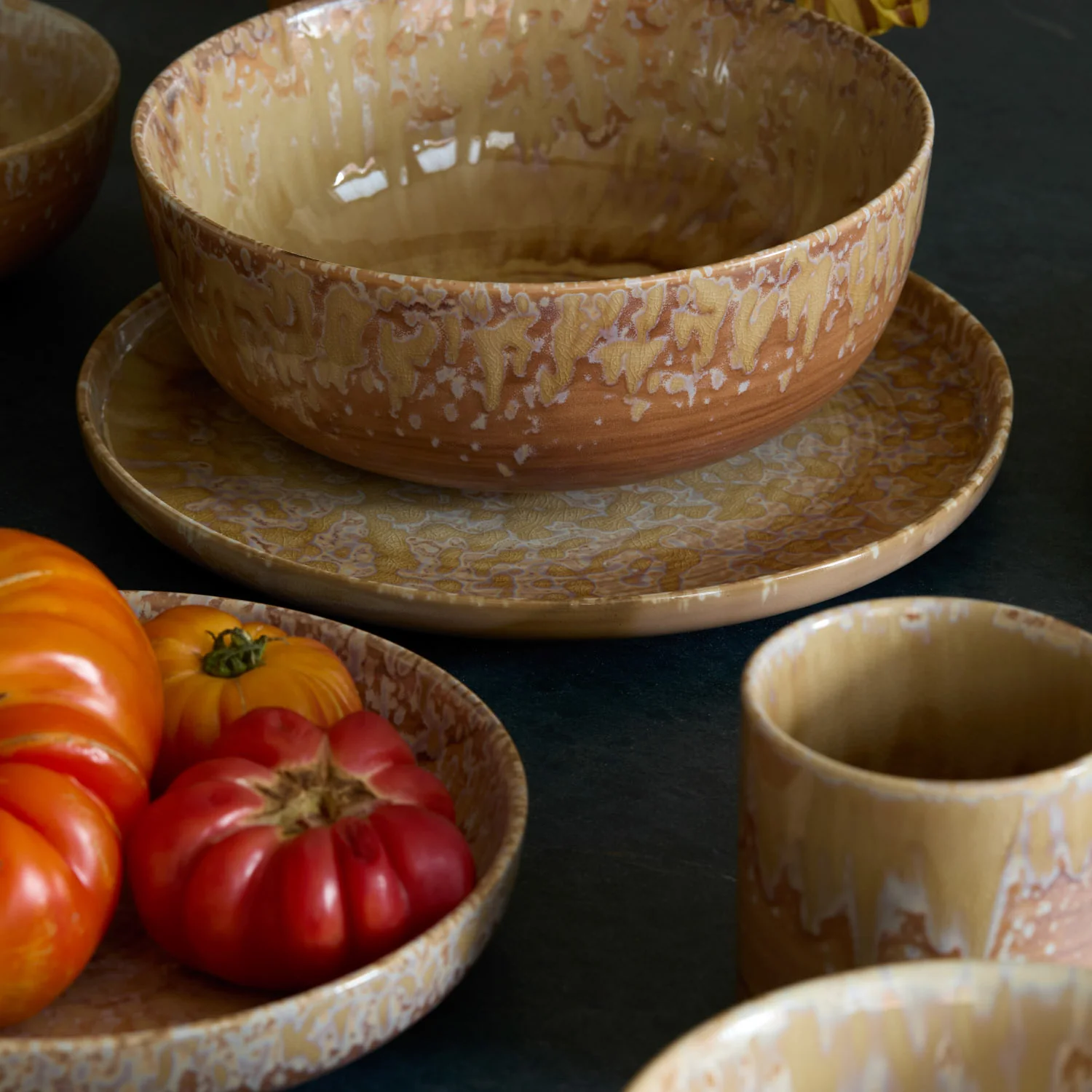 Hanami Stoneware Dinnerware Set, Sand, Set of 20 - Image 5